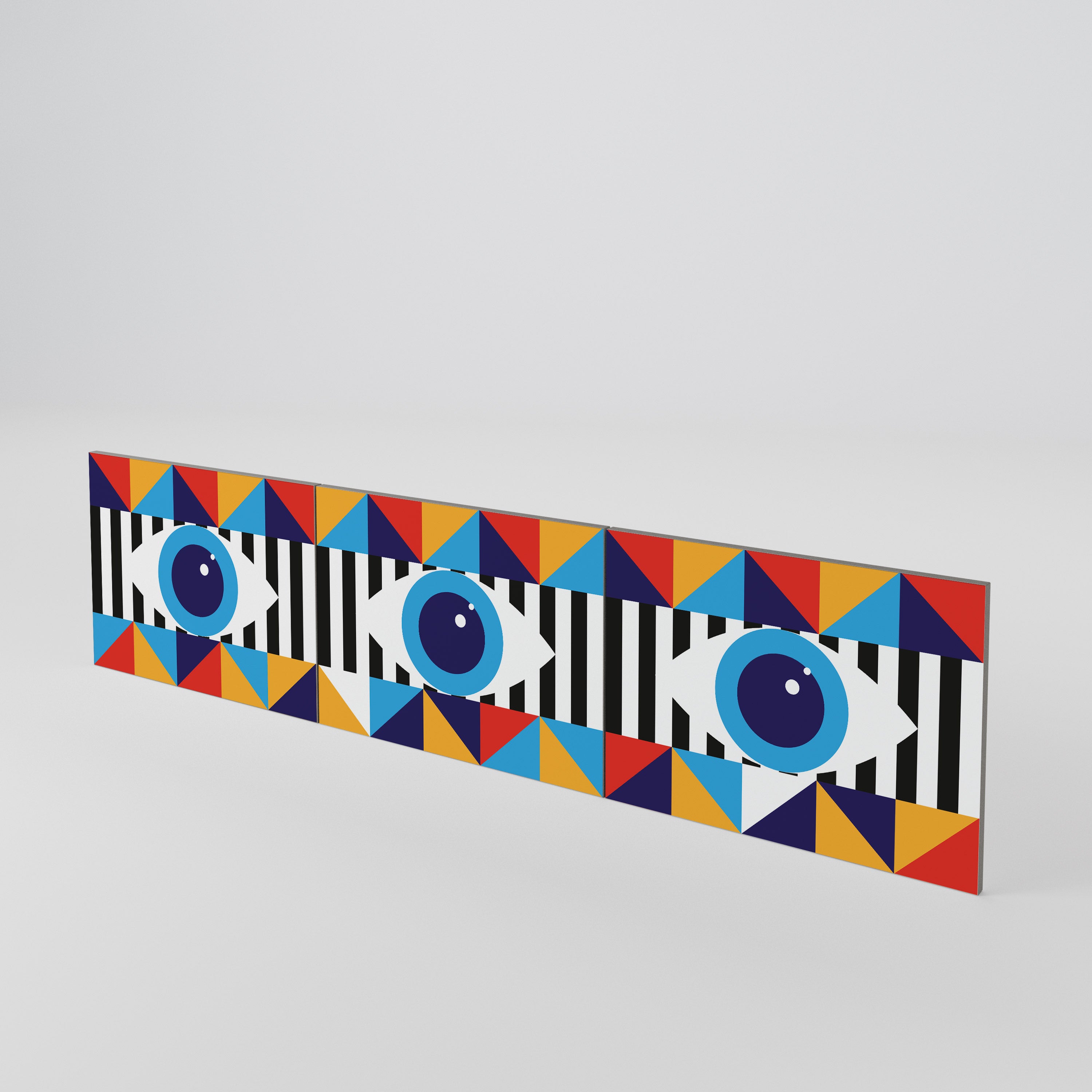 ABSTRACTION AND GEOMETRY 3-Piece TV Cabinet Door Set