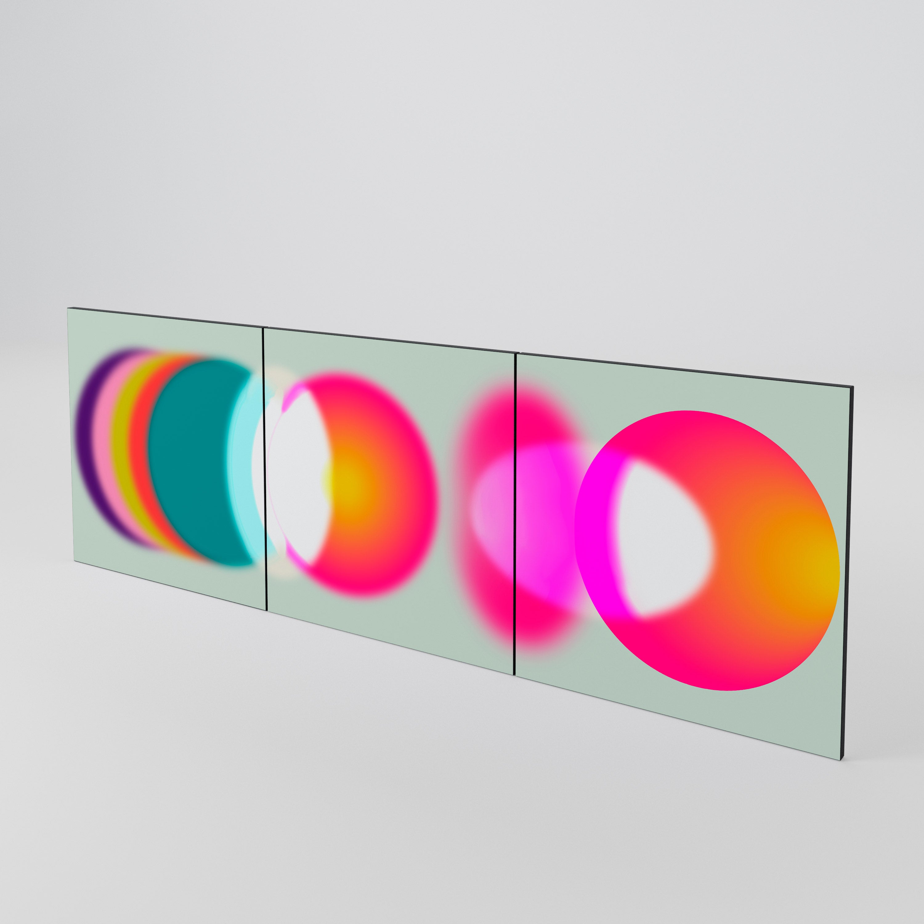 SYMPHONY OF COLORS Conjunto de 3 Portas para Aparador