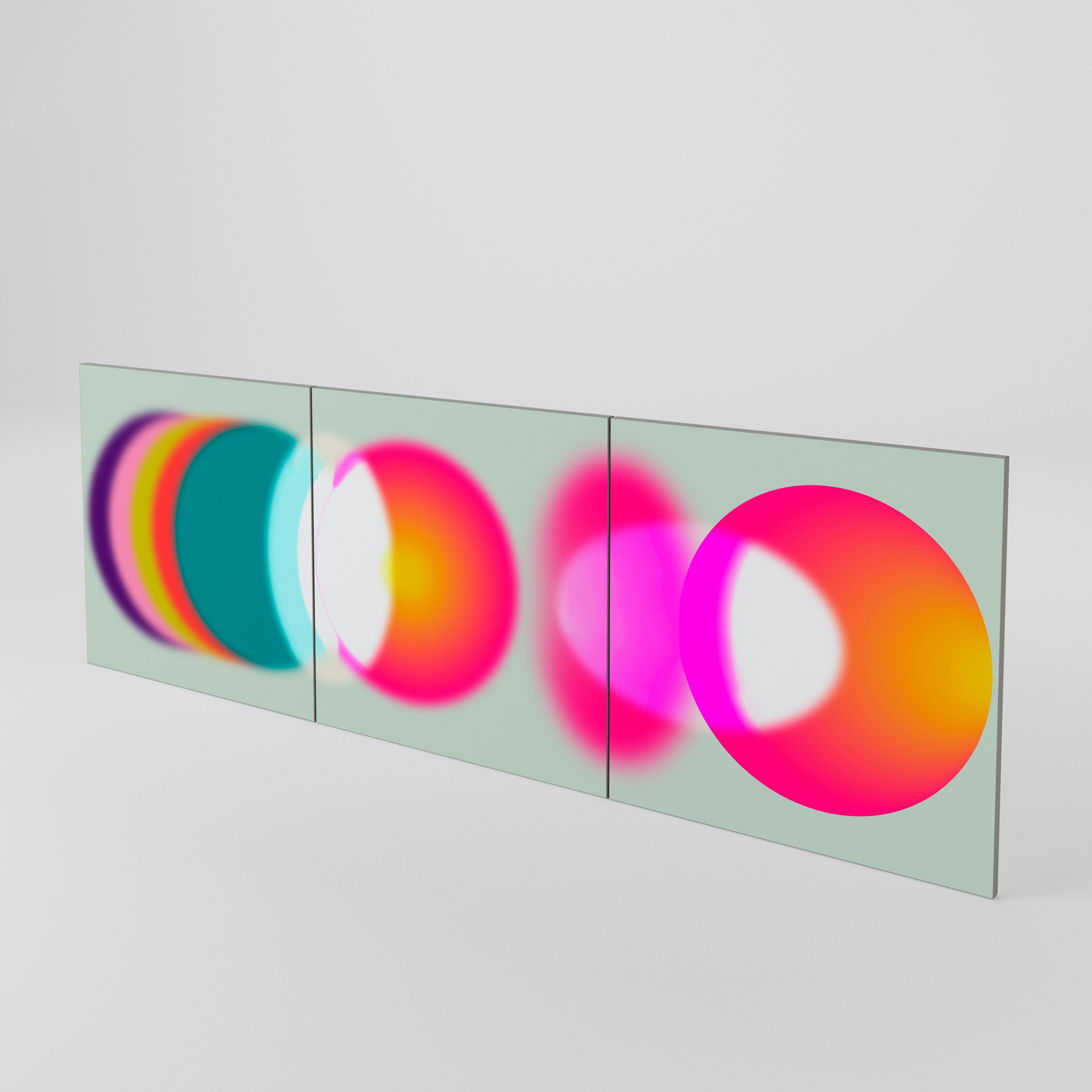 SYMPHONY OF COLORS Conjunto de 3 Portas para Aparador