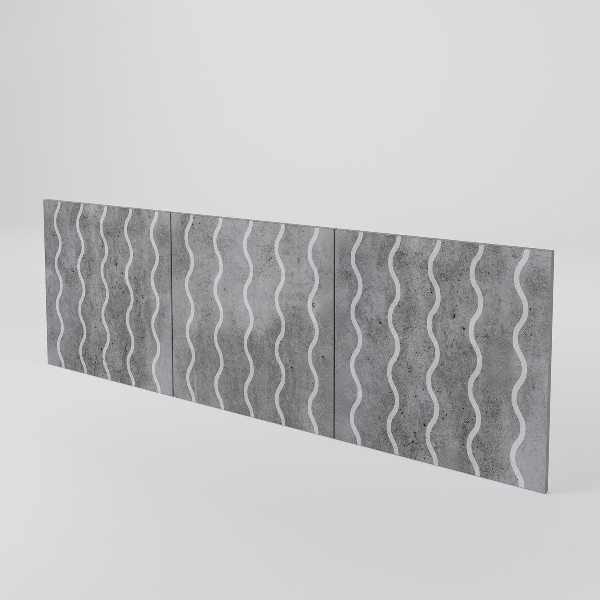 WAVES OF CONCRETE Conjunto de 3 Portas para Aparador