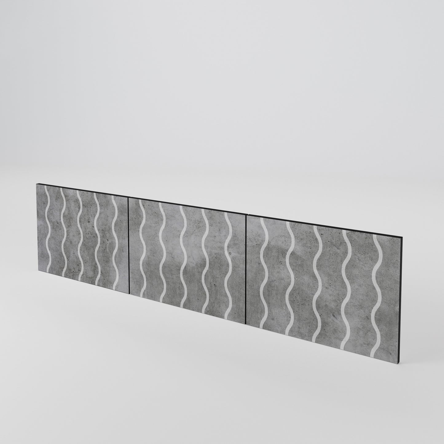 WAVES OF CONCRETE Conjunto de 3 Portas para Móvel de TV