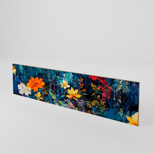 MIDNIGHT BLOSSOM Conjunto de 3 Portas para Móvel de TV