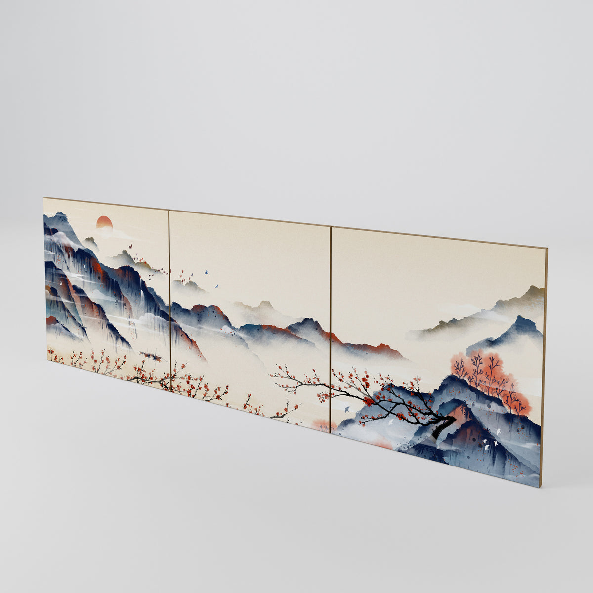 JAPANESE LANDSCAPE Conjunto de 3 Portas para Aparador
