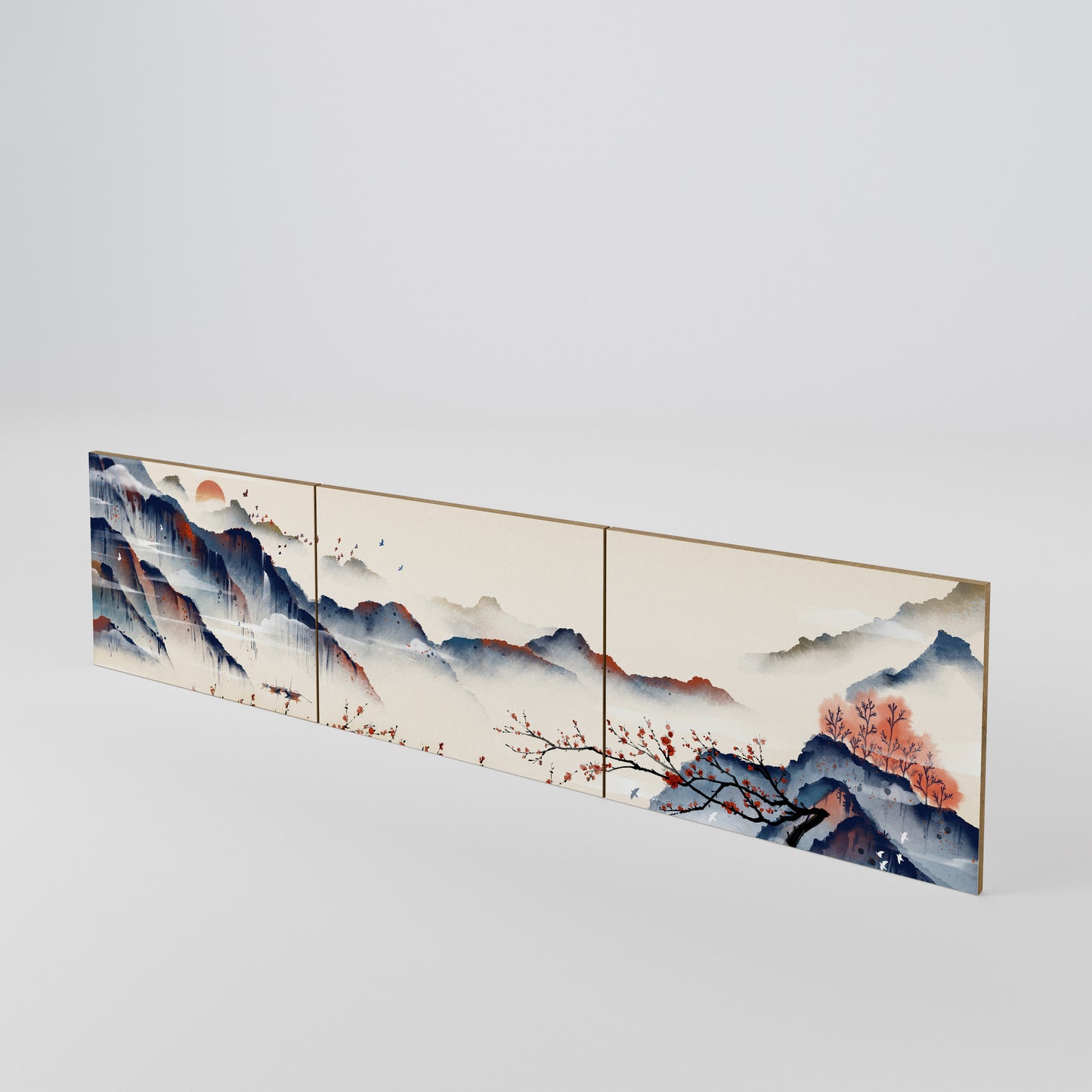 JAPANESE LANDSCAPE Conjunto de 3 Portas para Móvel de TV