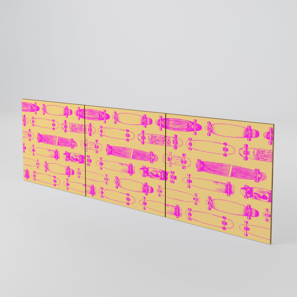 SKATEBOARD ARTISTRY Conjunto de 3 Portas para Aparador