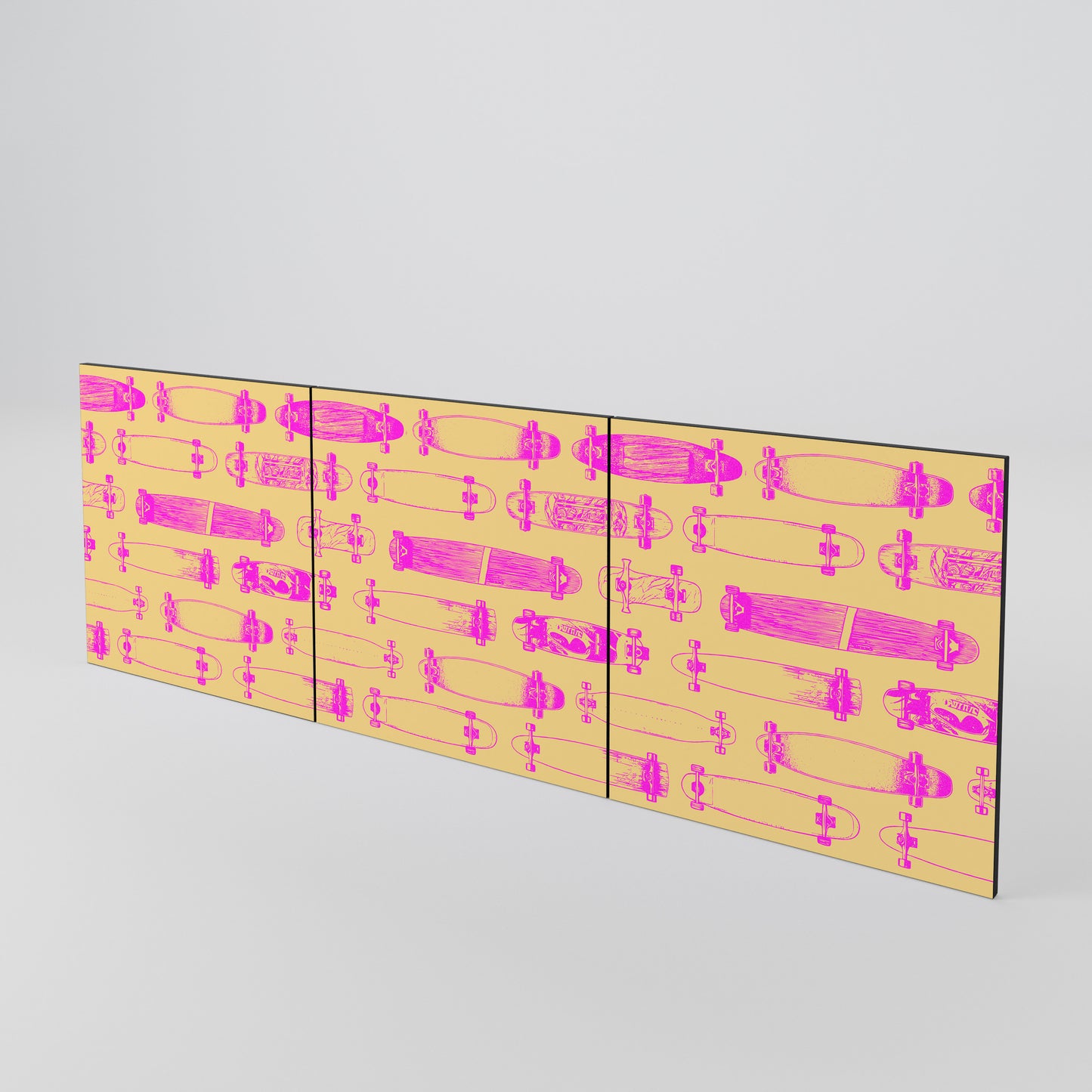 SKATEBOARD ARTISTRY Conjunto de 3 Portas para Aparador