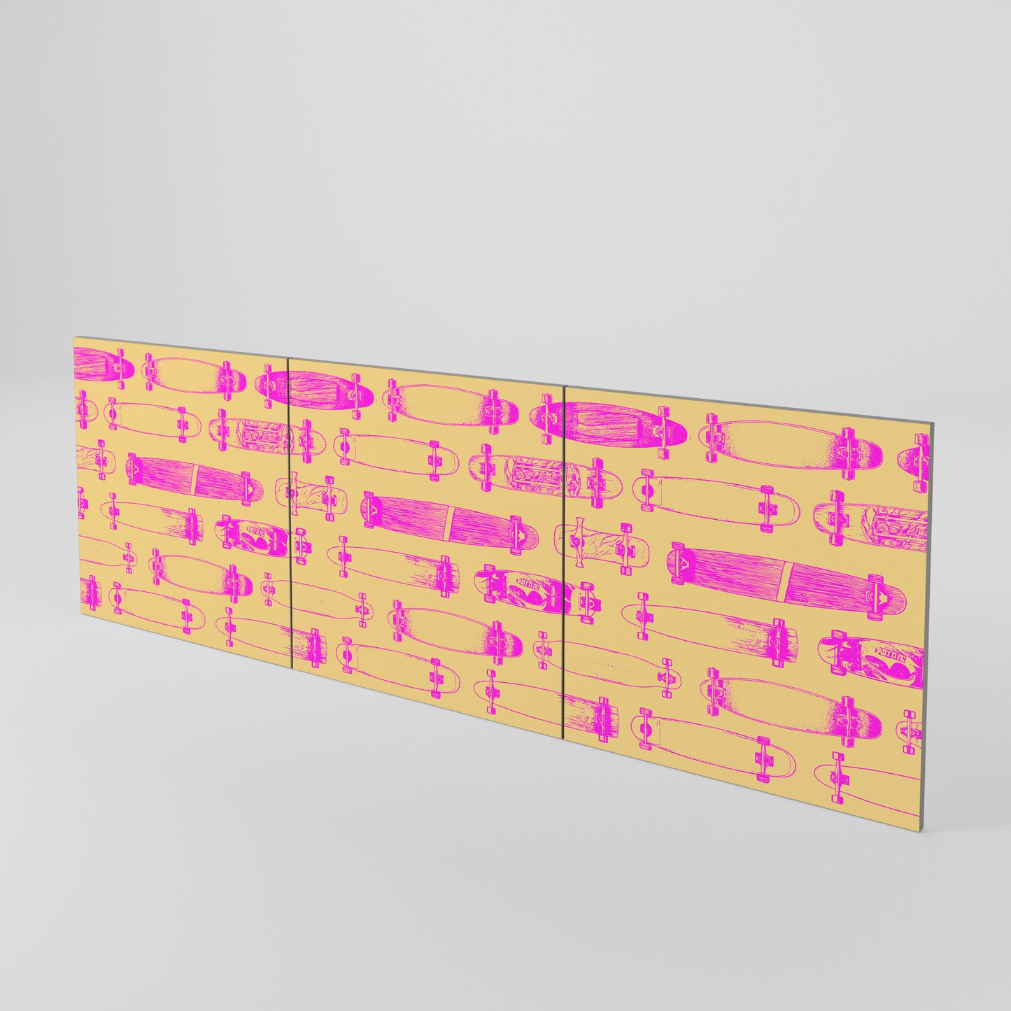 SKATEBOARD ARTISTRY Conjunto de 3 Portas para Aparador