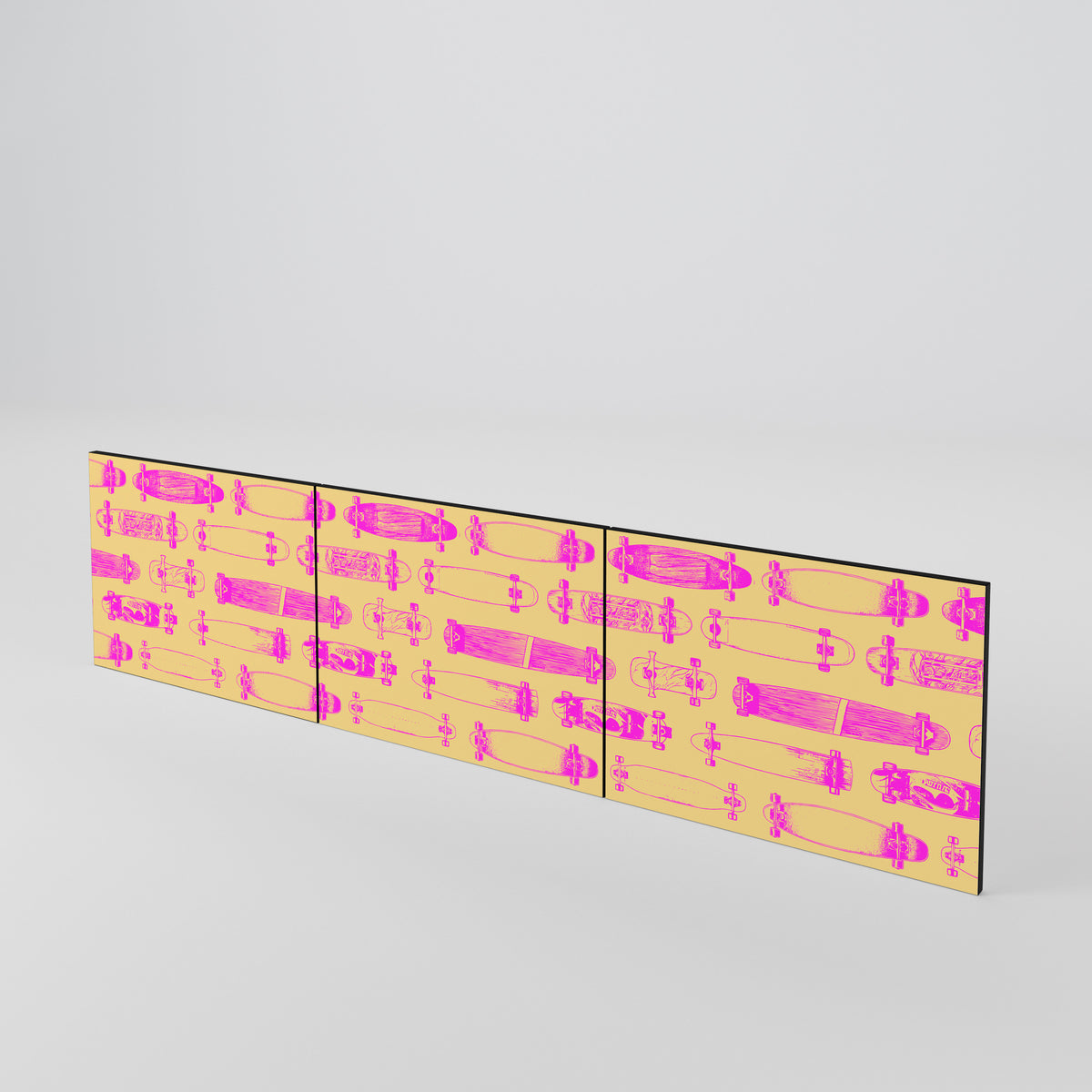 SKATEBOARD ARTISTRY Conjunto de 3 Portas para Móvel de TV