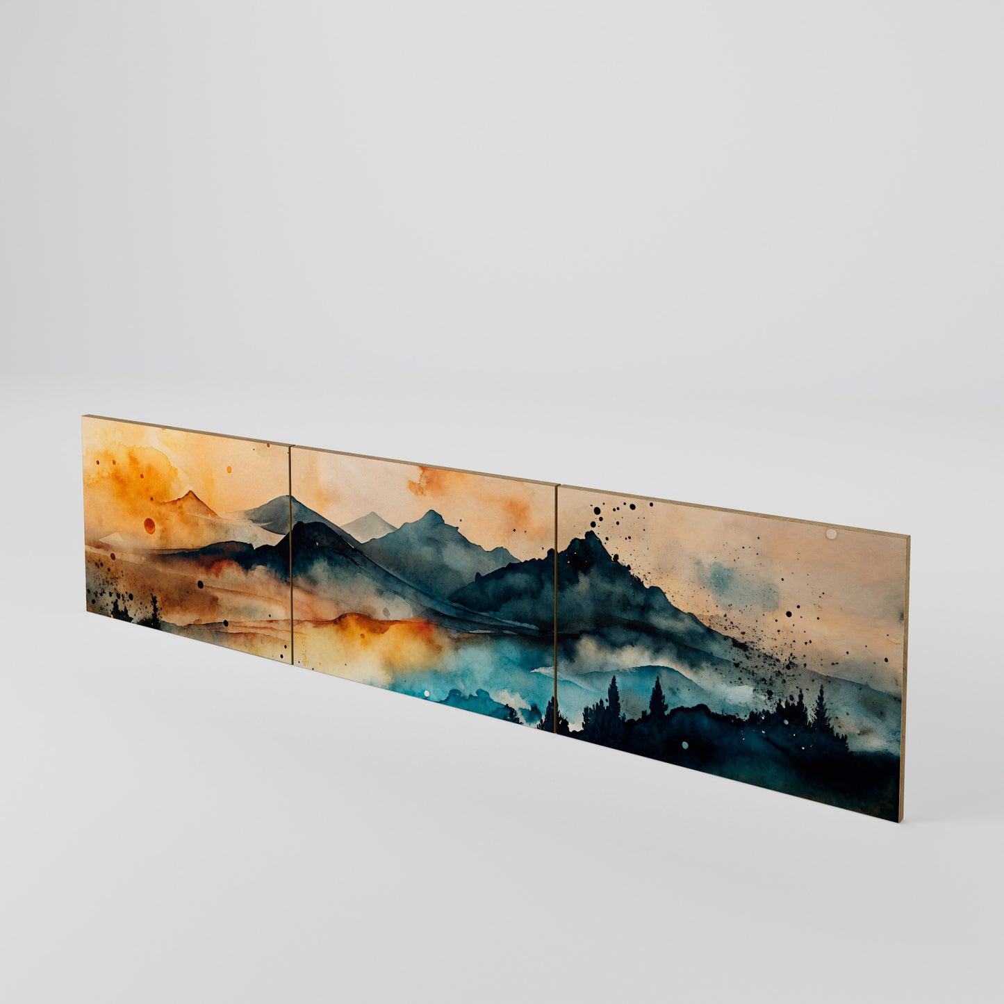 OMINOUS MOUNTAINS Conjunto de 3 Portas para Móvel de TV