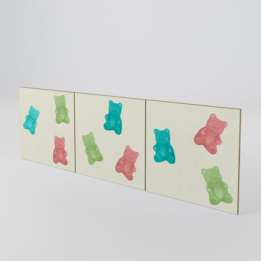 GUMMY BEARS Conjunto de 3 Portas para Aparador