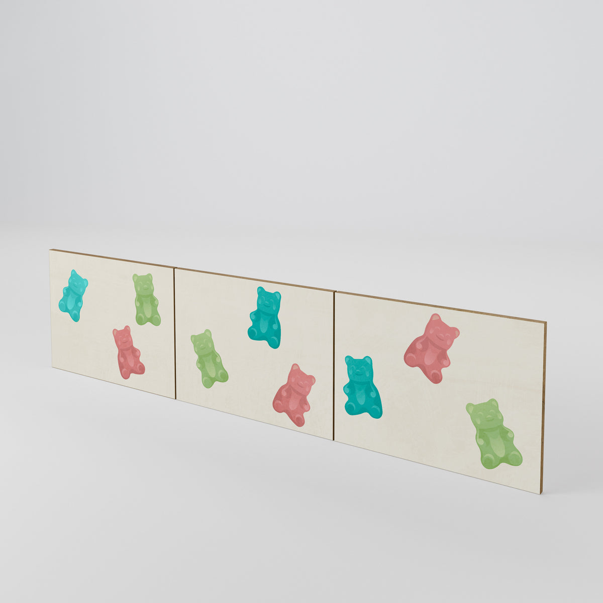 GUMMY BEARS Conjunto de 3 Portas para Móvel de TV