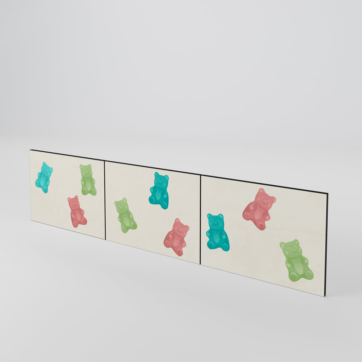 GUMMY BEARS Conjunto de 3 Portas para Móvel de TV