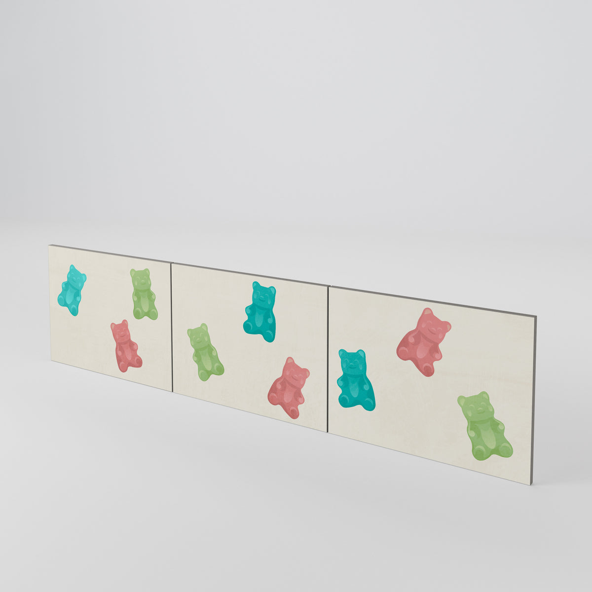 GUMMY BEARS Conjunto de 3 Portas para Móvel de TV