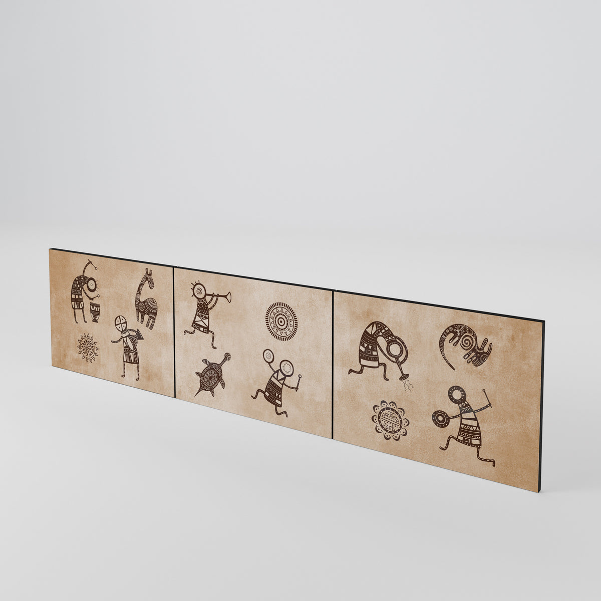 AFRICAN STYLE 3-Piece TV Cabinet Door Set