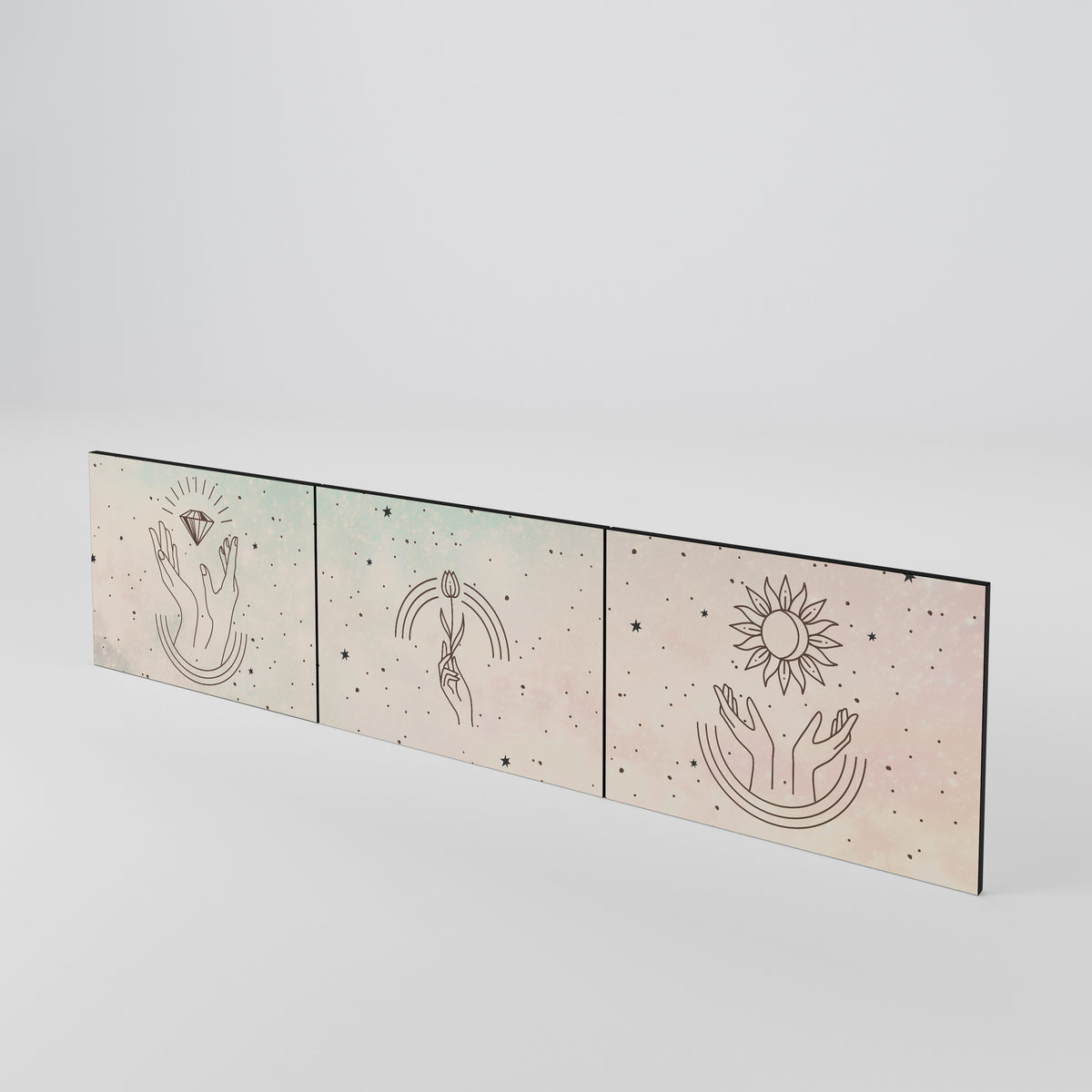 DELICATE BEAUTY Conjunto de 3 Portas para Móvel de TV