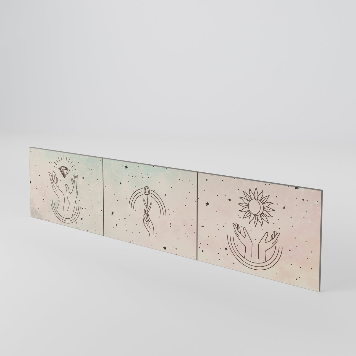 DELICATE BEAUTY 3-Piece TV Cabinet Door Set