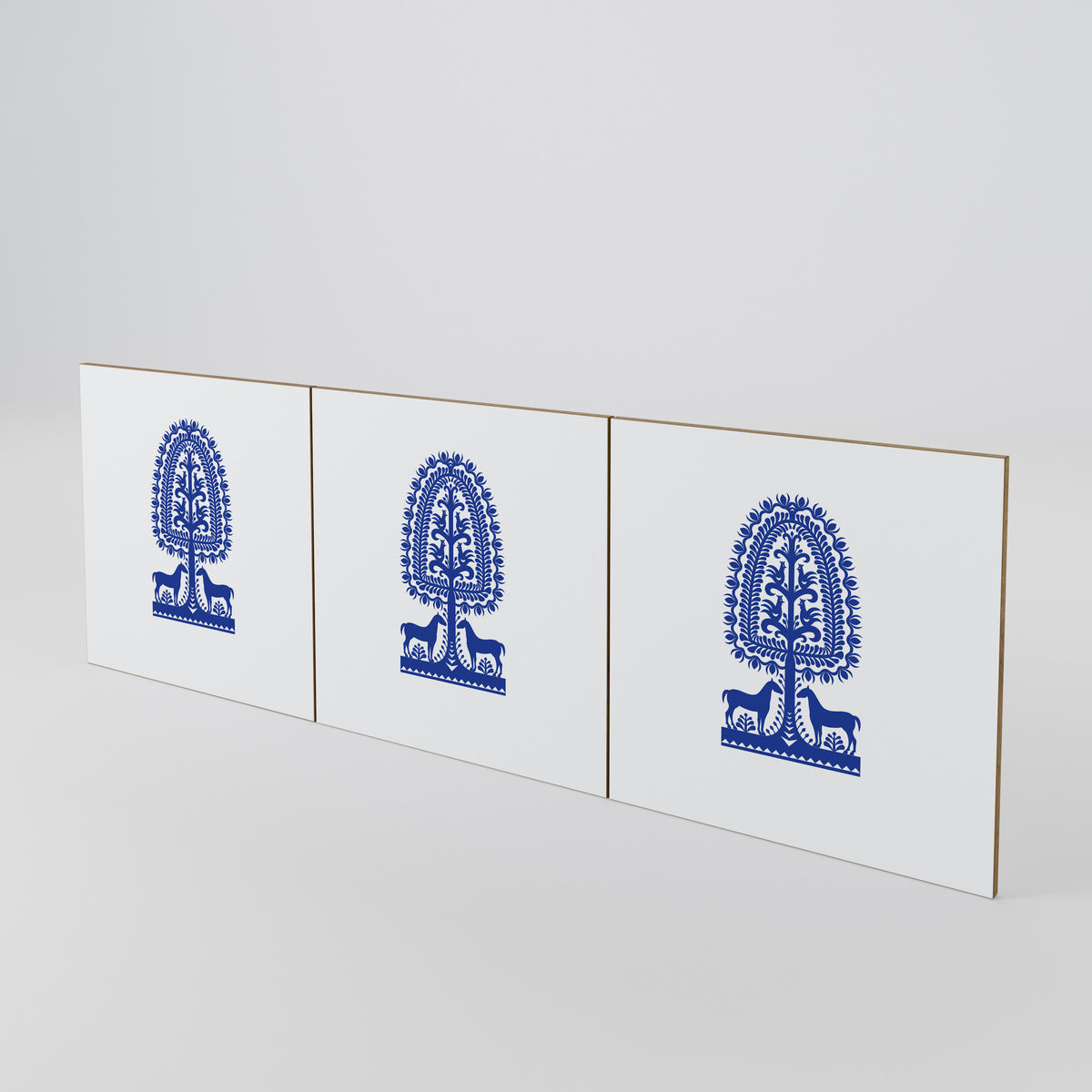 POLISH FOLK ART Conjunto de 3 Portas para Aparador