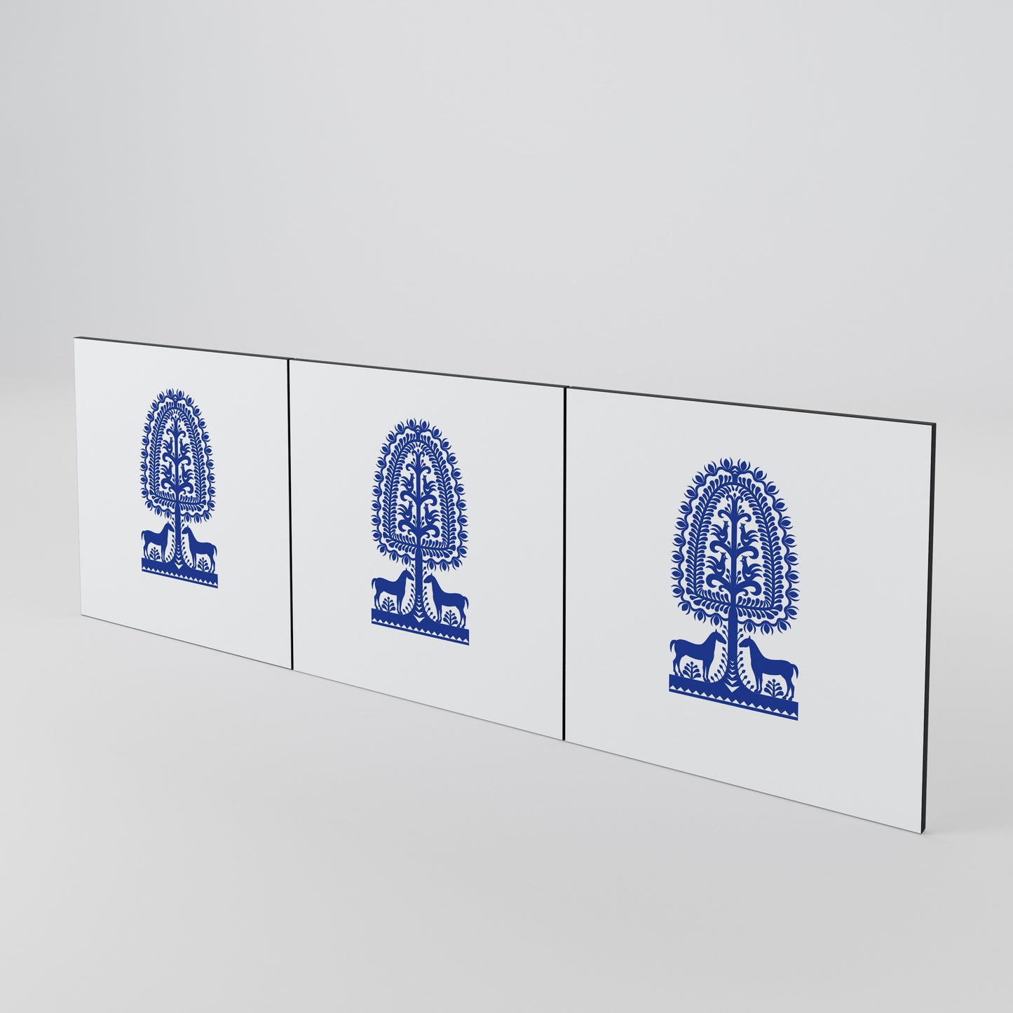 POLISH FOLK ART Conjunto de 3 Portas para Aparador