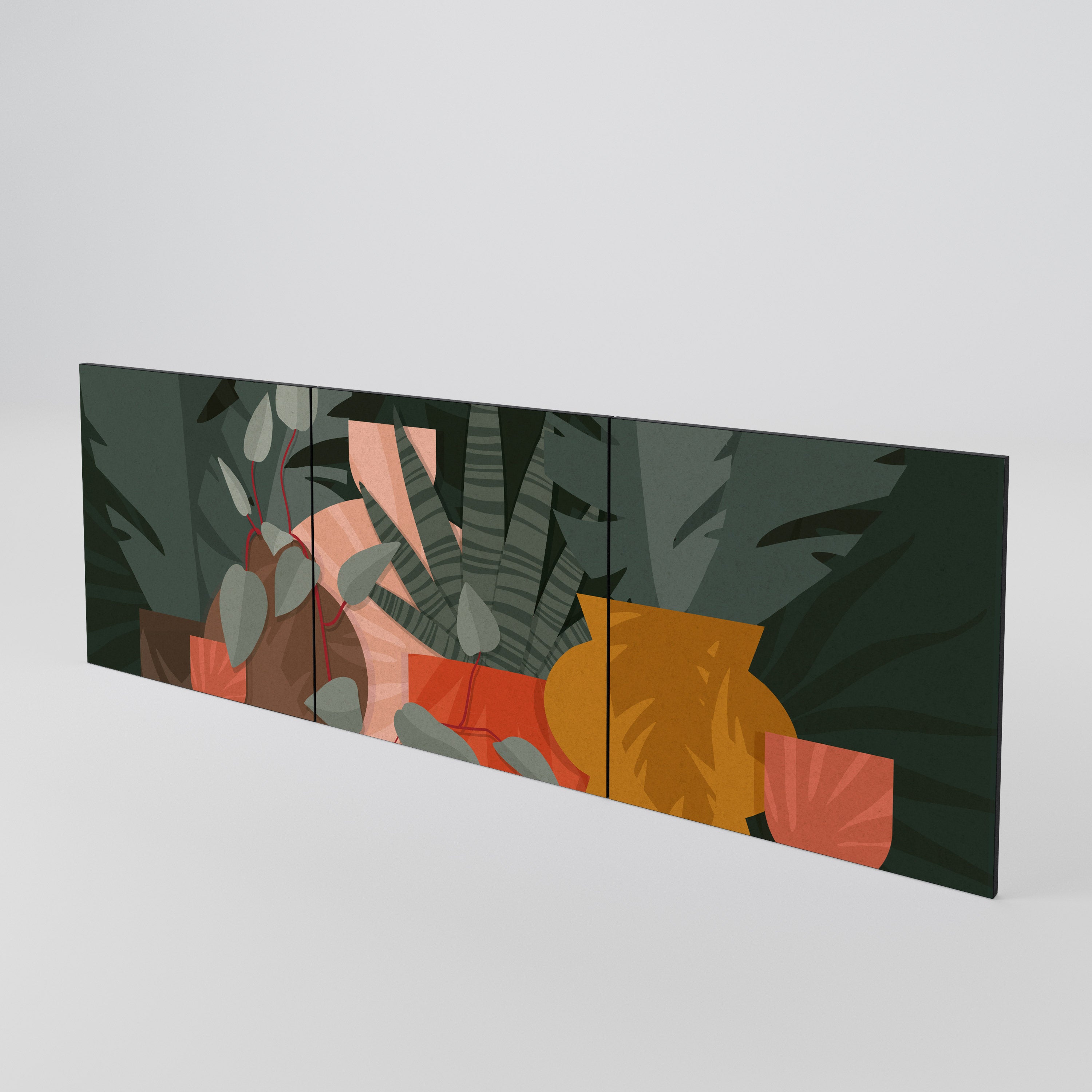 TROPICAL COMPOSITION Conjunto de 3 Portas para Aparador