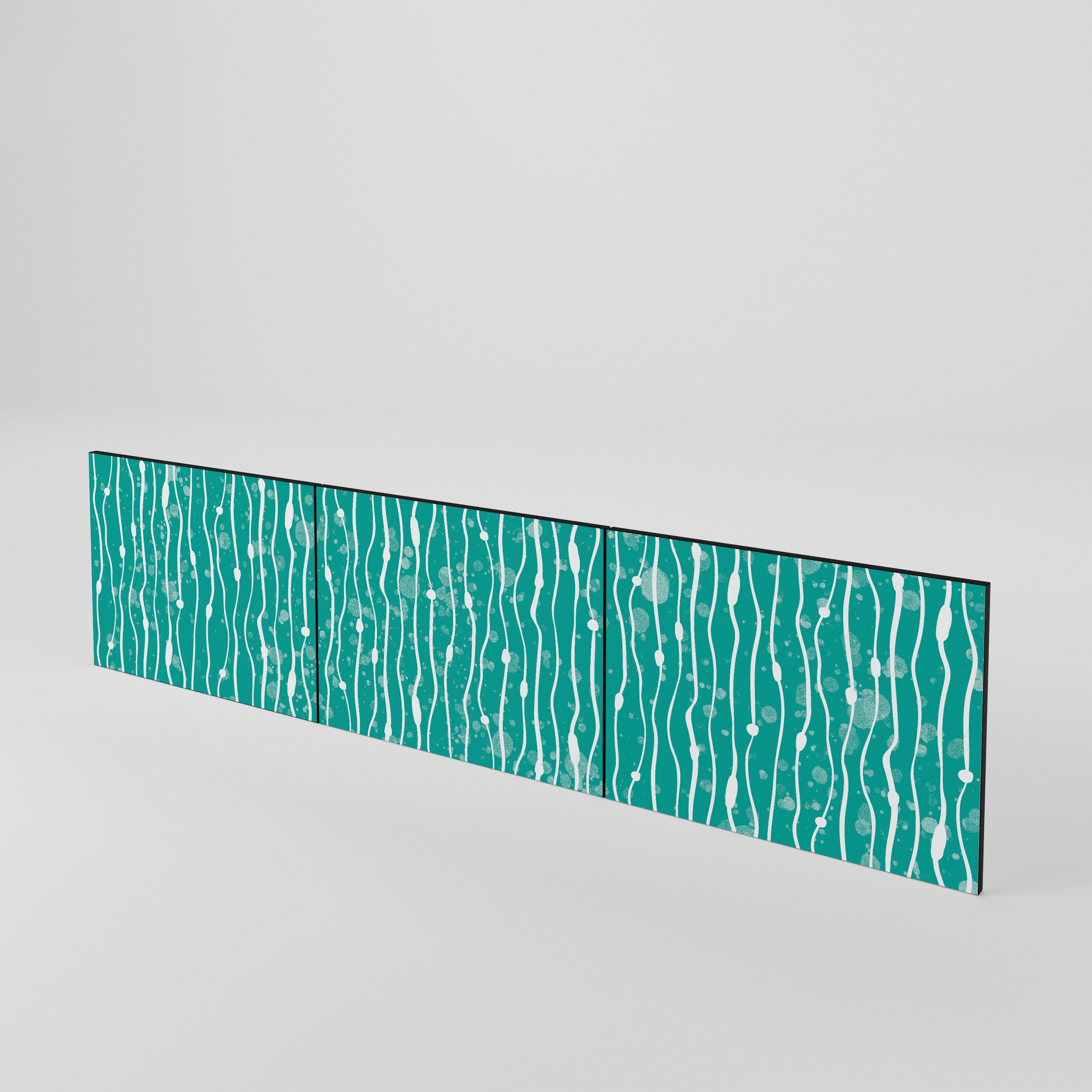 TURQUOISE RAIN Conjunto de 3 Portas para Móvel de TV