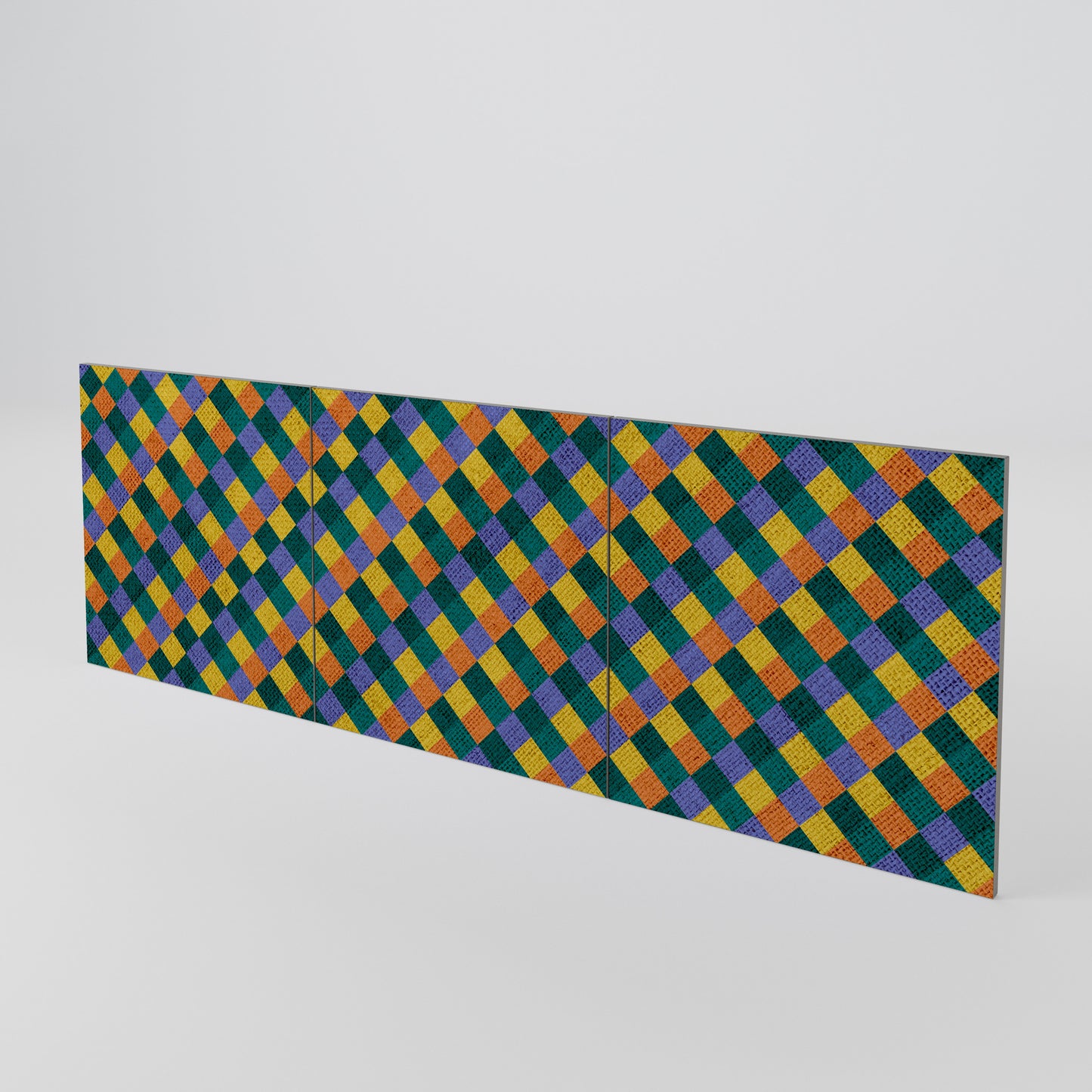 PAINTED SQUARES MIX 3-Piece Sideboard Door Set