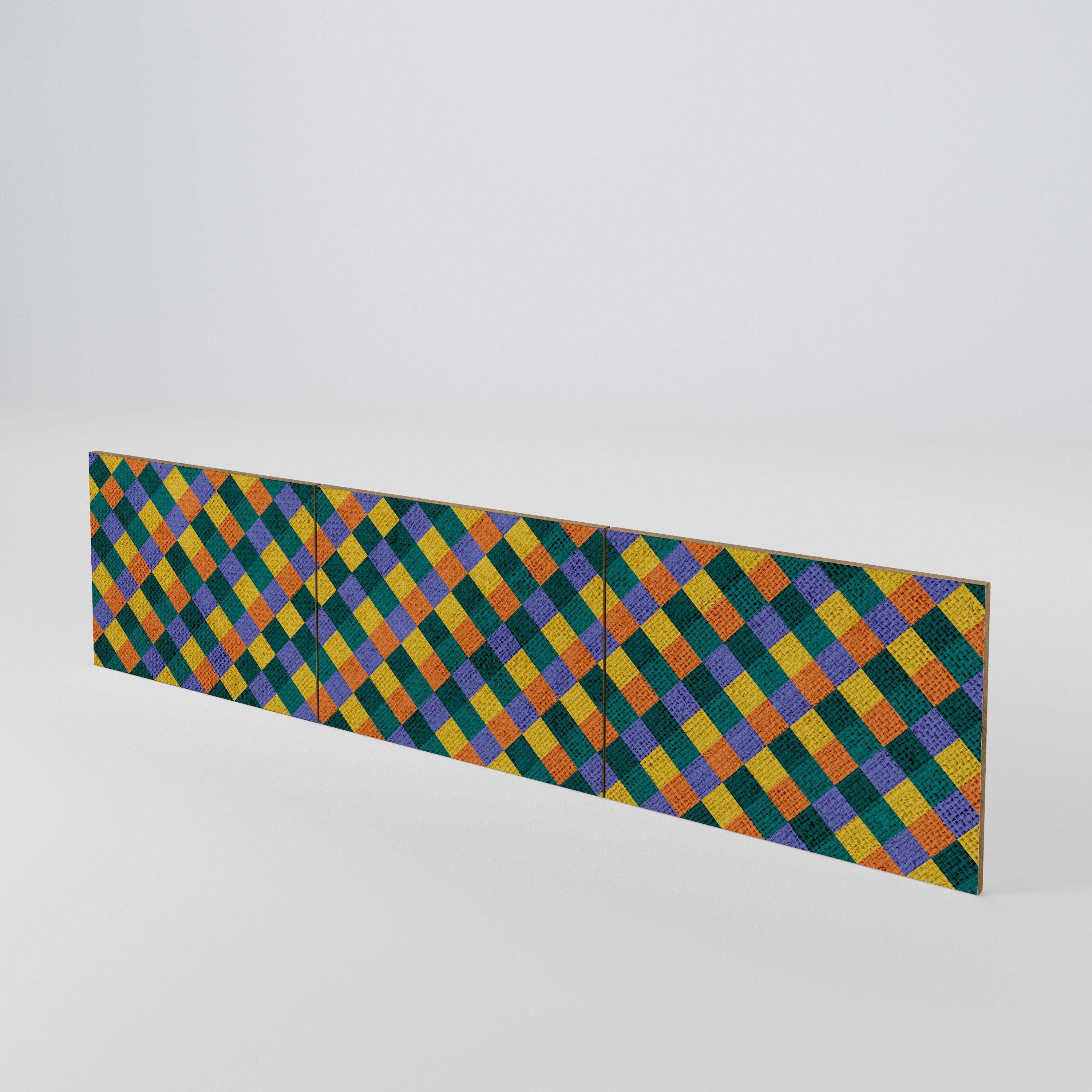 PAINTED SQUARES MIX 3-Piece TV Cabinet Door Set