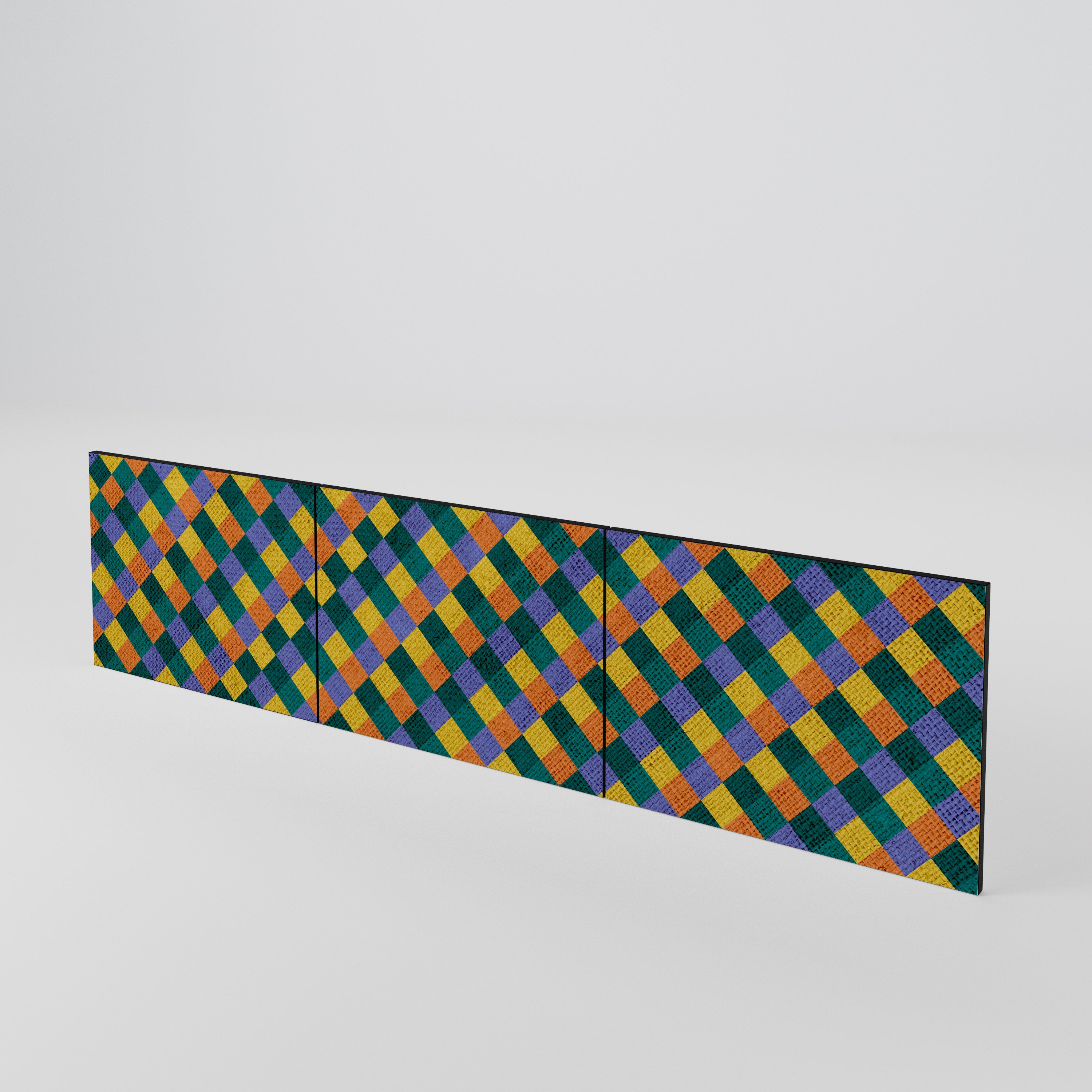 PAINTED SQUARES MIX 3-Piece TV Cabinet Door Set