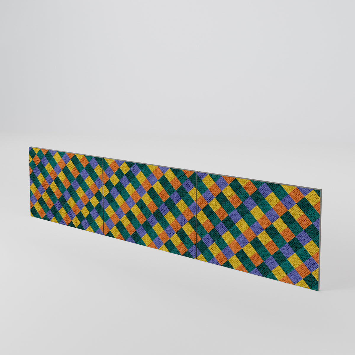 PAINTED SQUARES MIX 3-Piece TV Cabinet Door Set