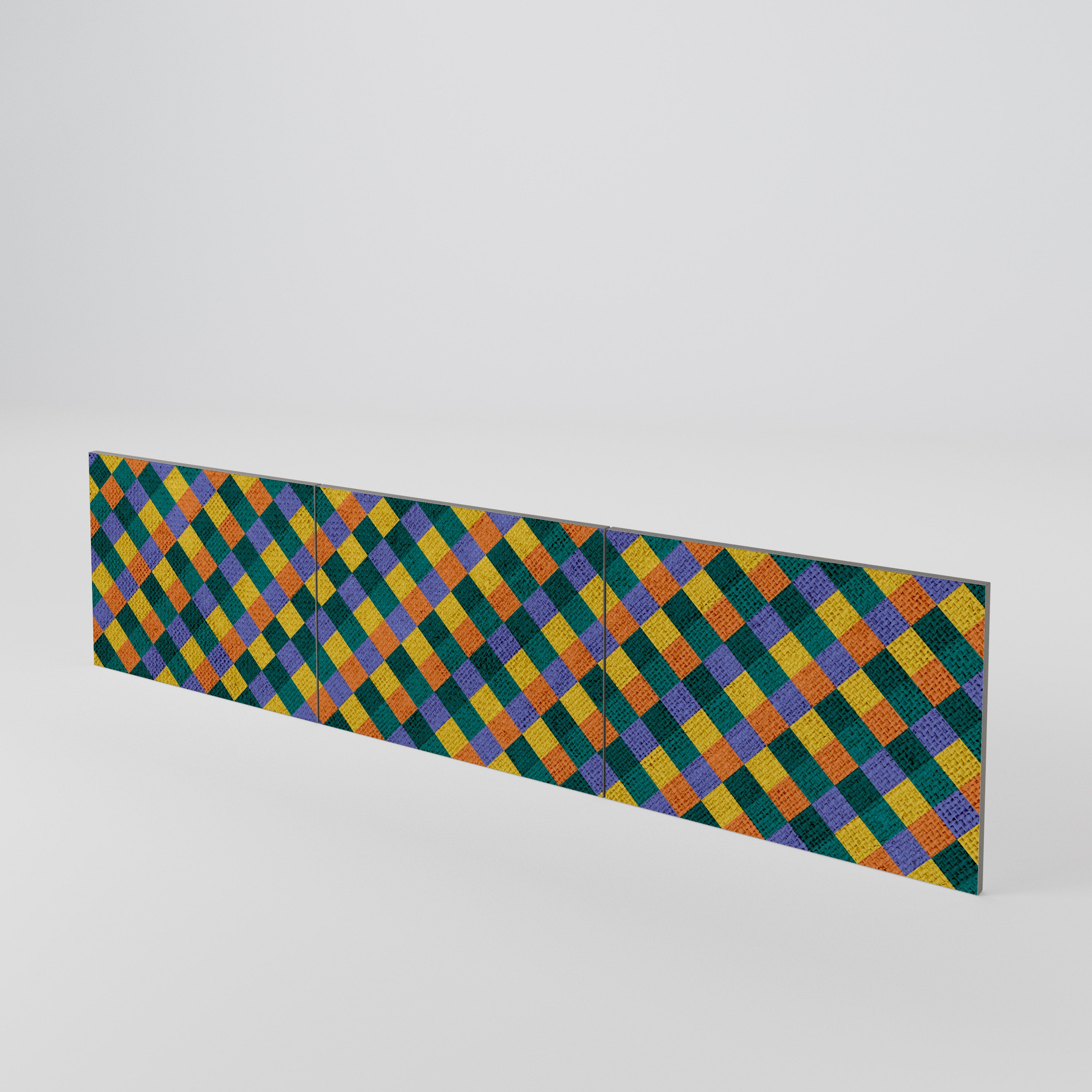 PAINTED SQUARES MIX 3-Piece TV Cabinet Door Set