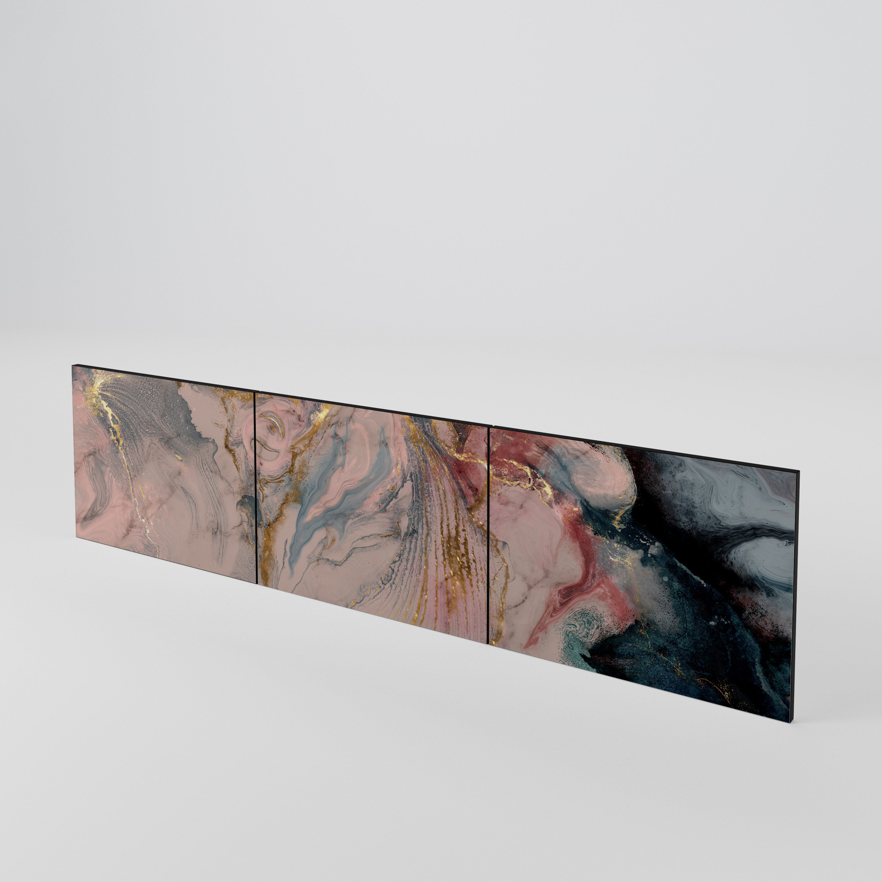 GILDED SWIRLS Conjunto de 3 Portas para Móvel de TV