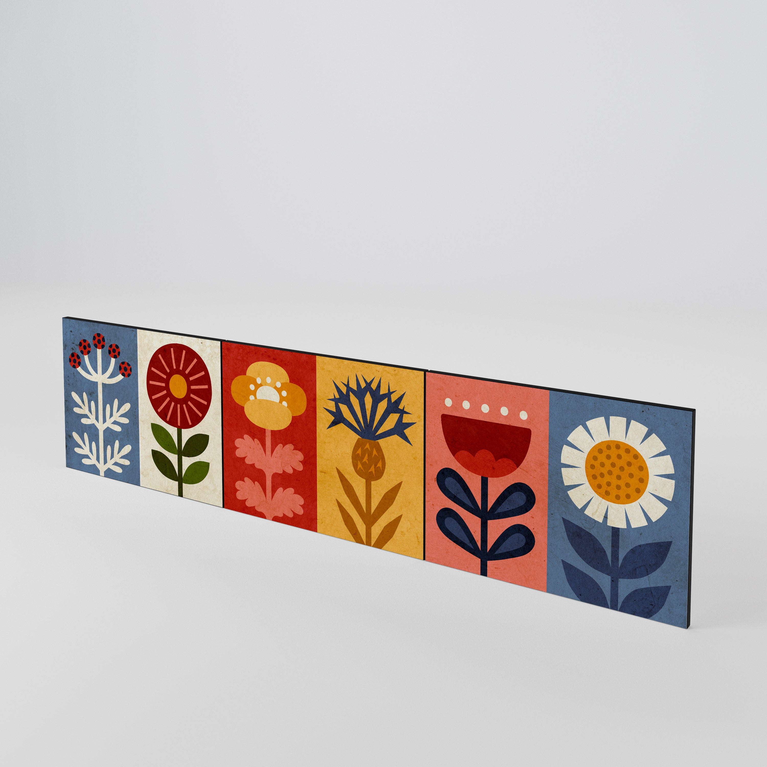 SCANDIC FLOWERET Conjunto de 3 Portas para Móvel de TV