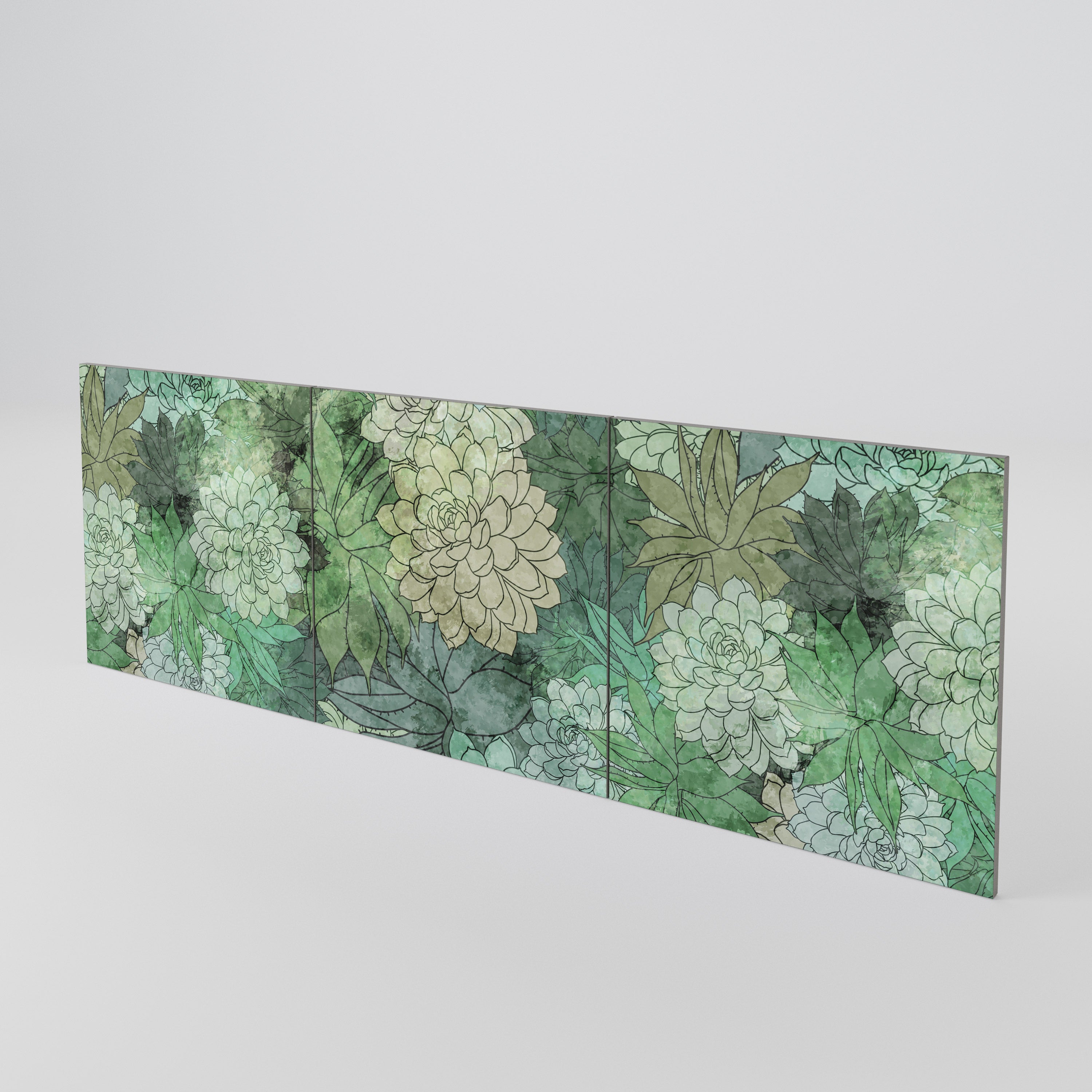 SUCCULENT CLUSTER Conjunto de 3 Portas para Aparador