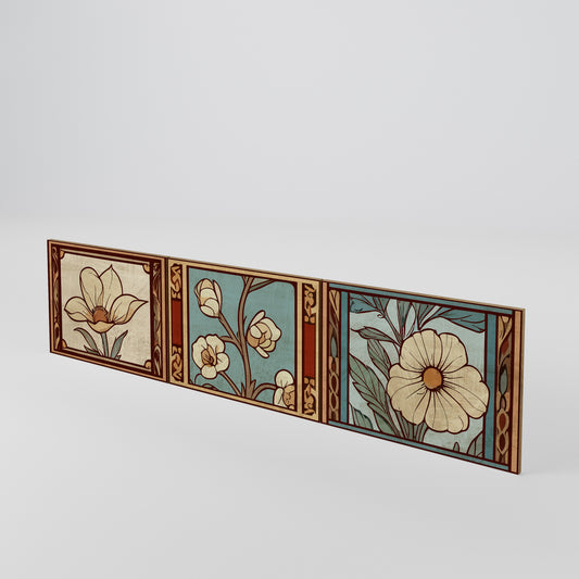 TIMELESS FLORA 3-Piece TV Cabinet Door Set