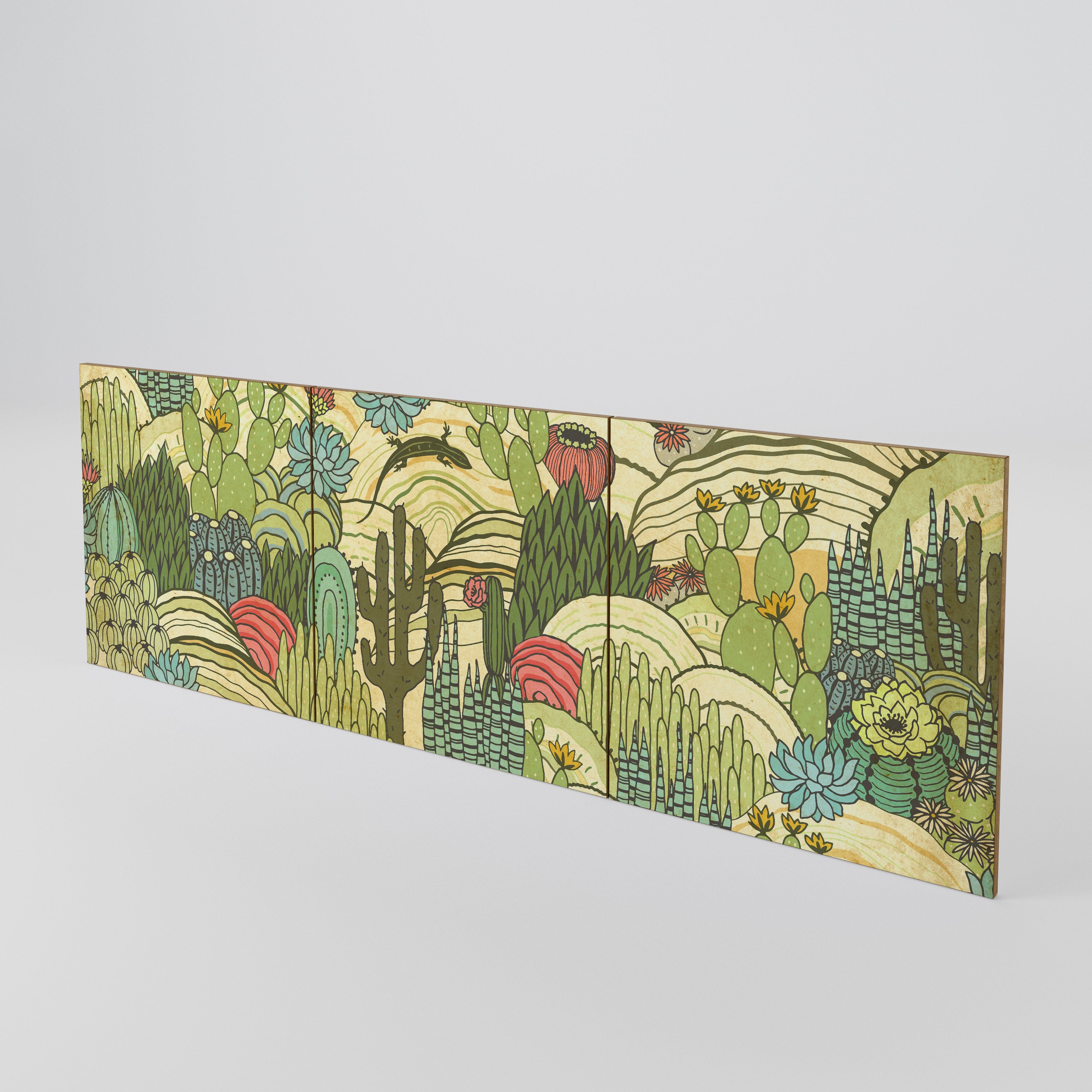 SUCCULENTS KALEIDOSCOPE Conjunto de 3 Portas para Aparador