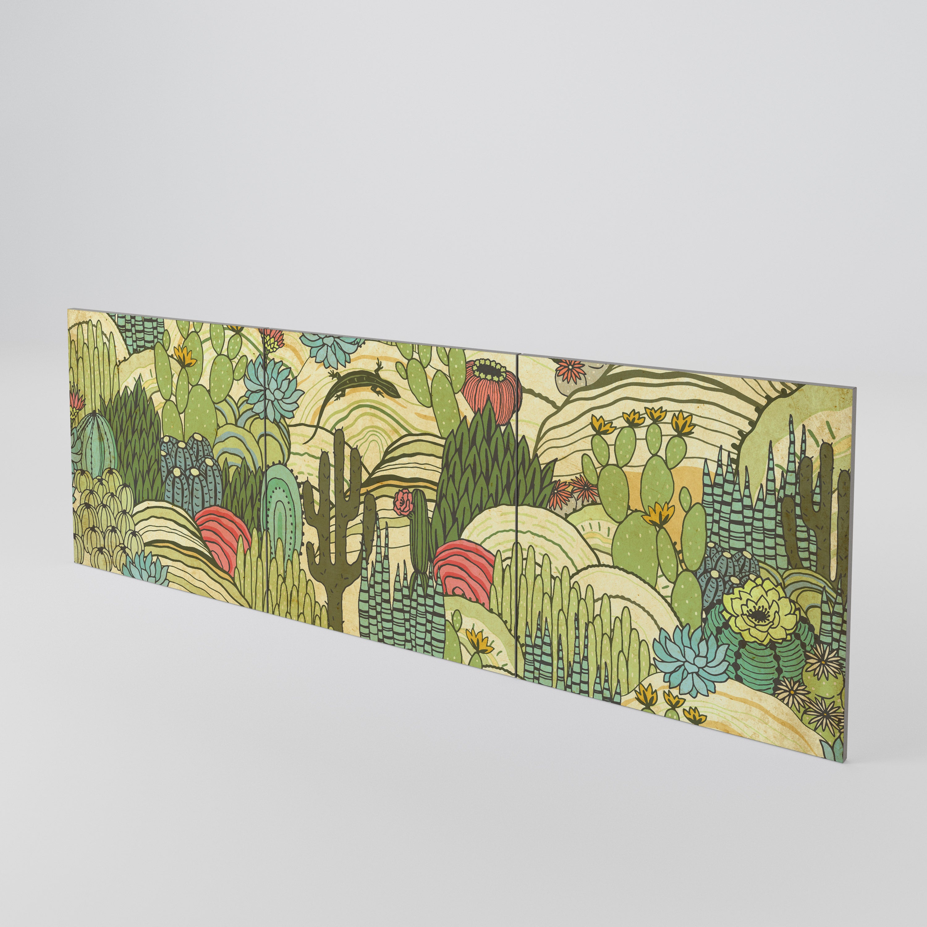 SUCCULENTS KALEIDOSCOPE Conjunto de 3 Portas para Aparador