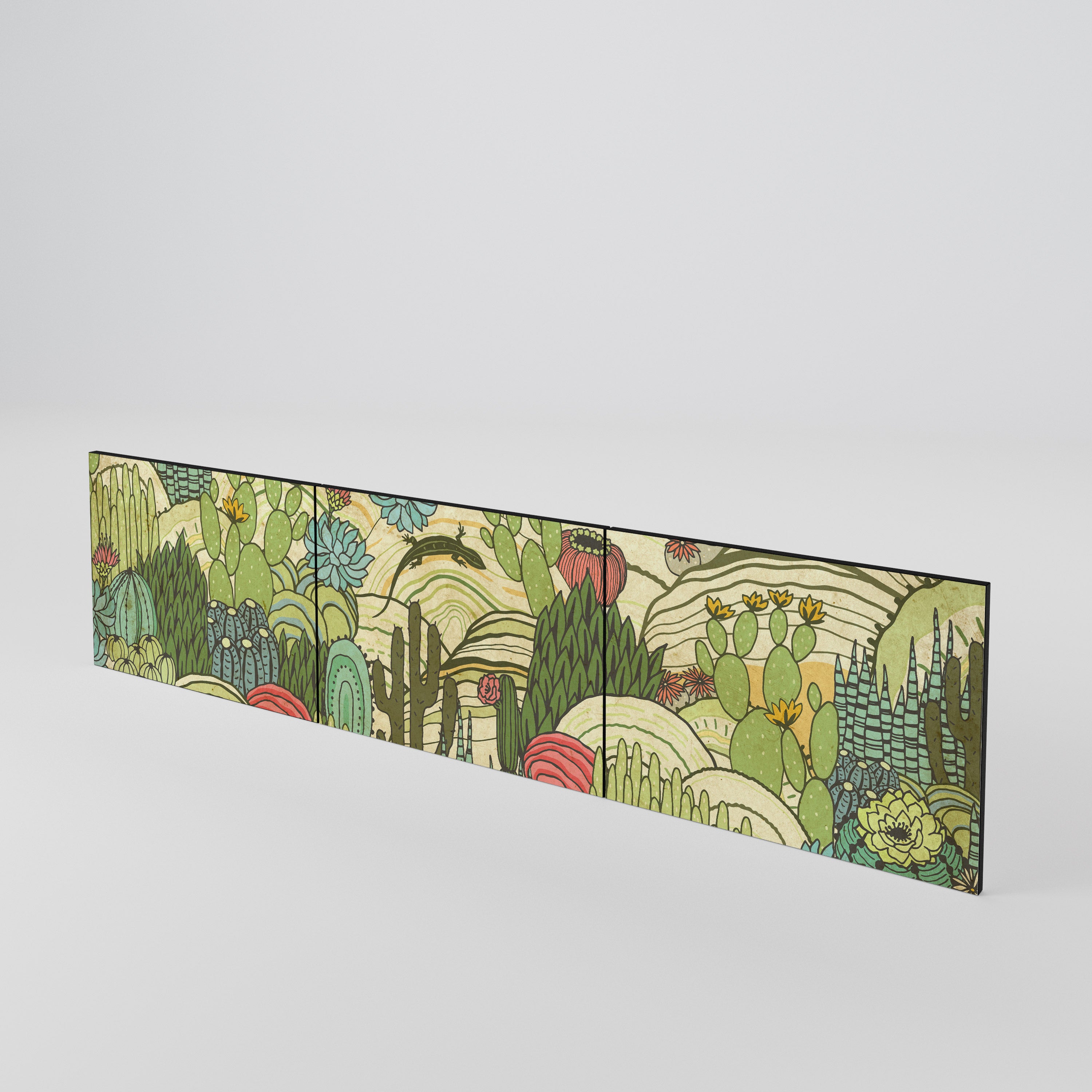 SUCCULENTS KALEIDOSCOPE Conjunto de 3 Portas para Móvel de TV