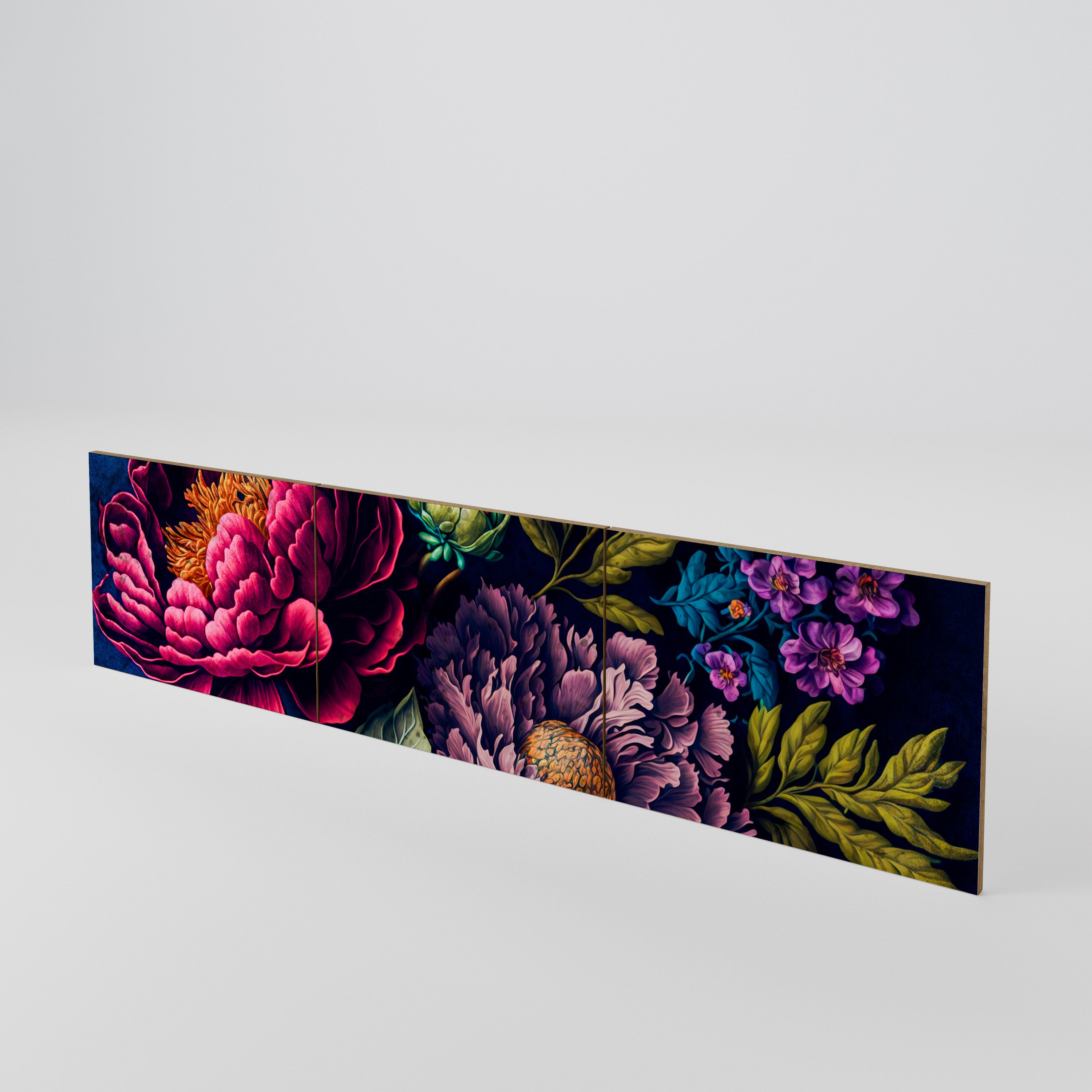 BLOOMING ELEGANCE 3-Piece TV Cabinet Door Set