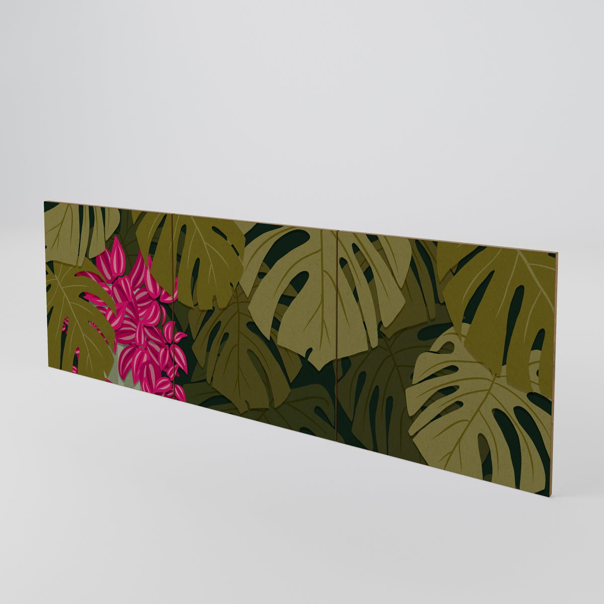 TROPICAL BEAUTY Conjunto de 3 Portas para Aparador