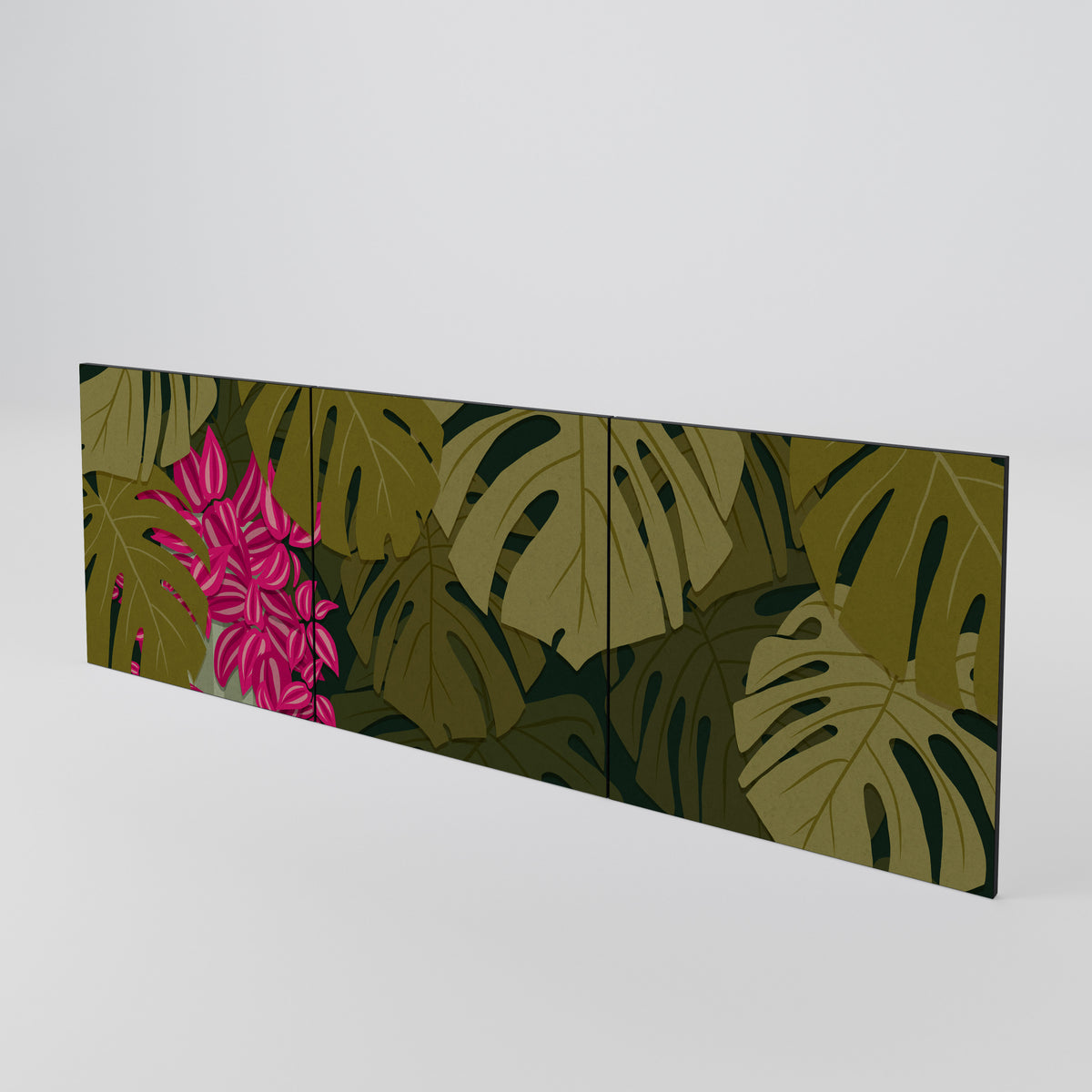 TROPICAL BEAUTY Conjunto de 3 Portas para Aparador