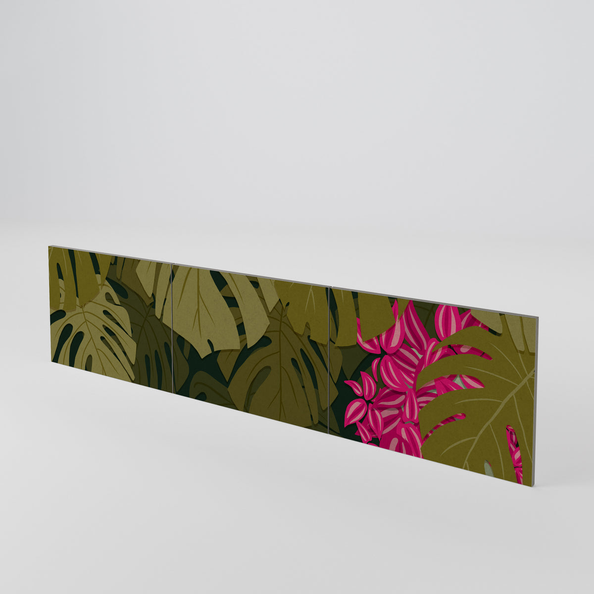 TROPICAL BEAUTY Conjunto de 3 Portas para Móvel de TV
