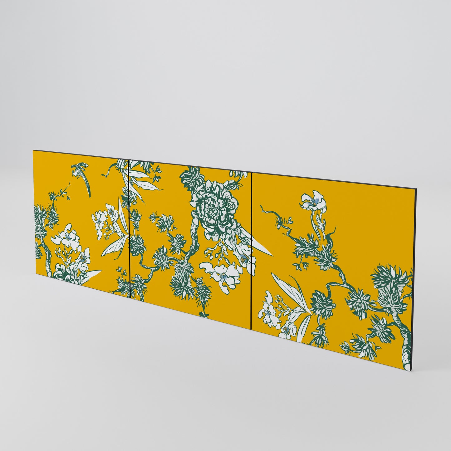 YELLOW CHINOISERIE Conjunto de 3 Portas para Aparador