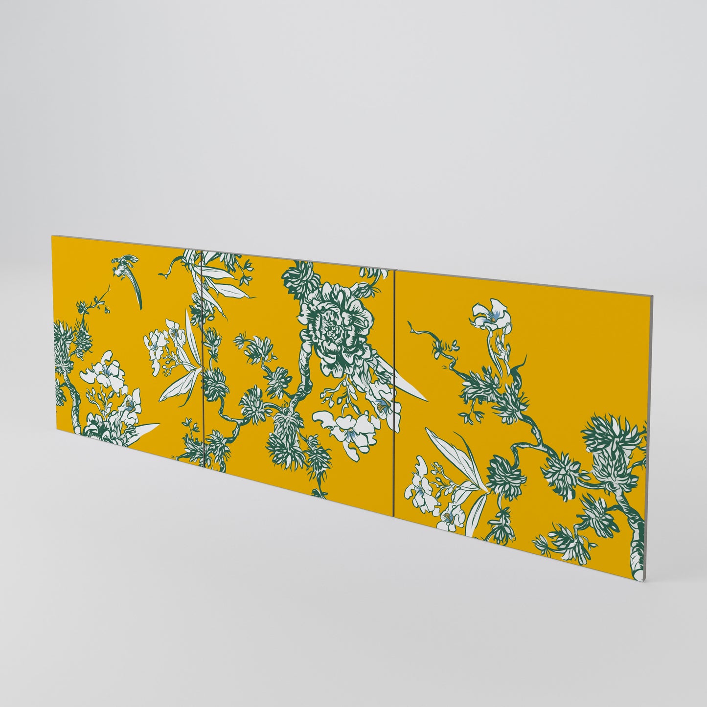 YELLOW CHINOISERIE Conjunto de 3 Portas para Aparador