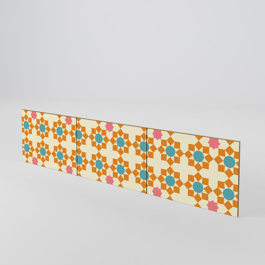 FLORAL DECOR Conjunto de 3 Portas para Móvel de TV