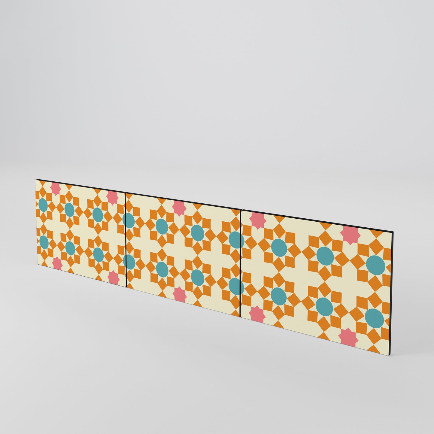 FLORAL DECOR Conjunto de 3 Portas para Móvel de TV