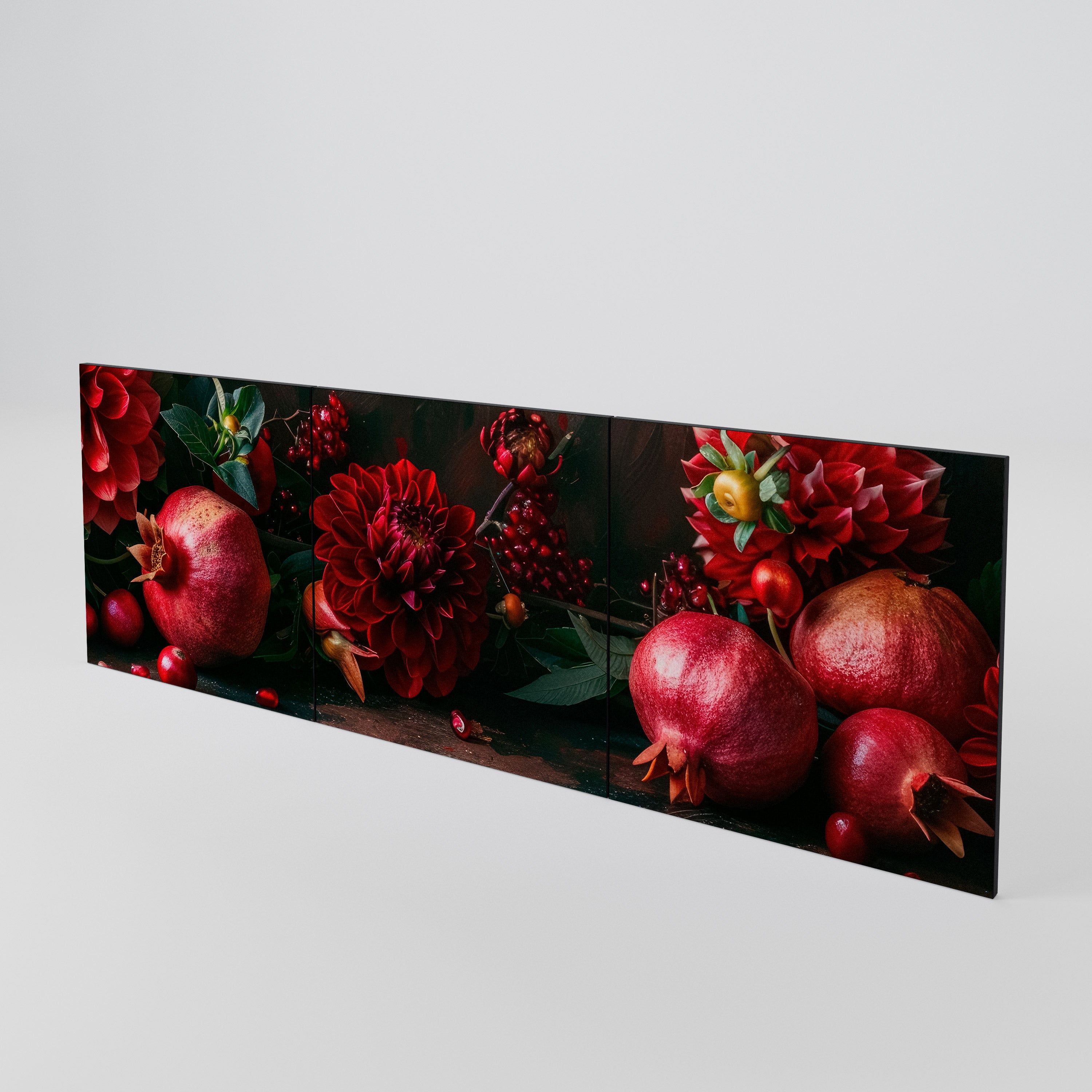 DAHLIAS AND POMEGRANATES 3-Piece Sideboard Door Set