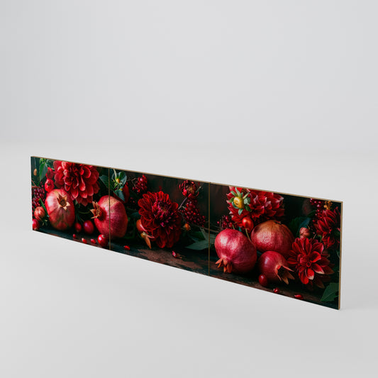 DAHLIAS AND POMEGRANATES Conjunto de 3 Portas para Móvel de TV