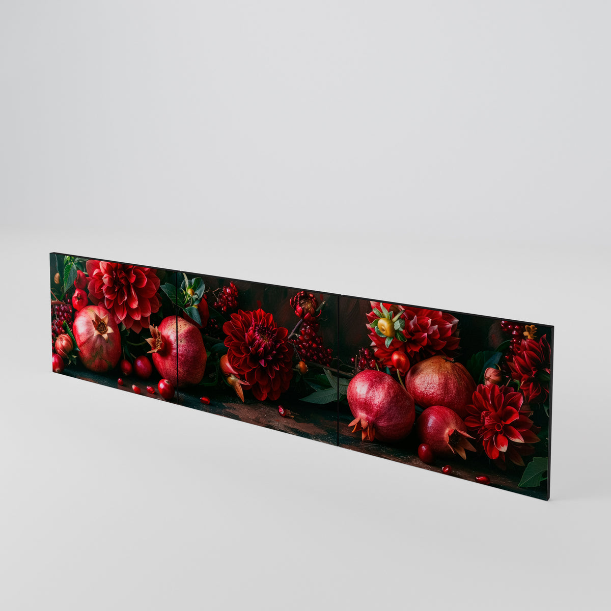 DAHLIAS AND POMEGRANATES Conjunto de 3 Portas para Móvel de TV
