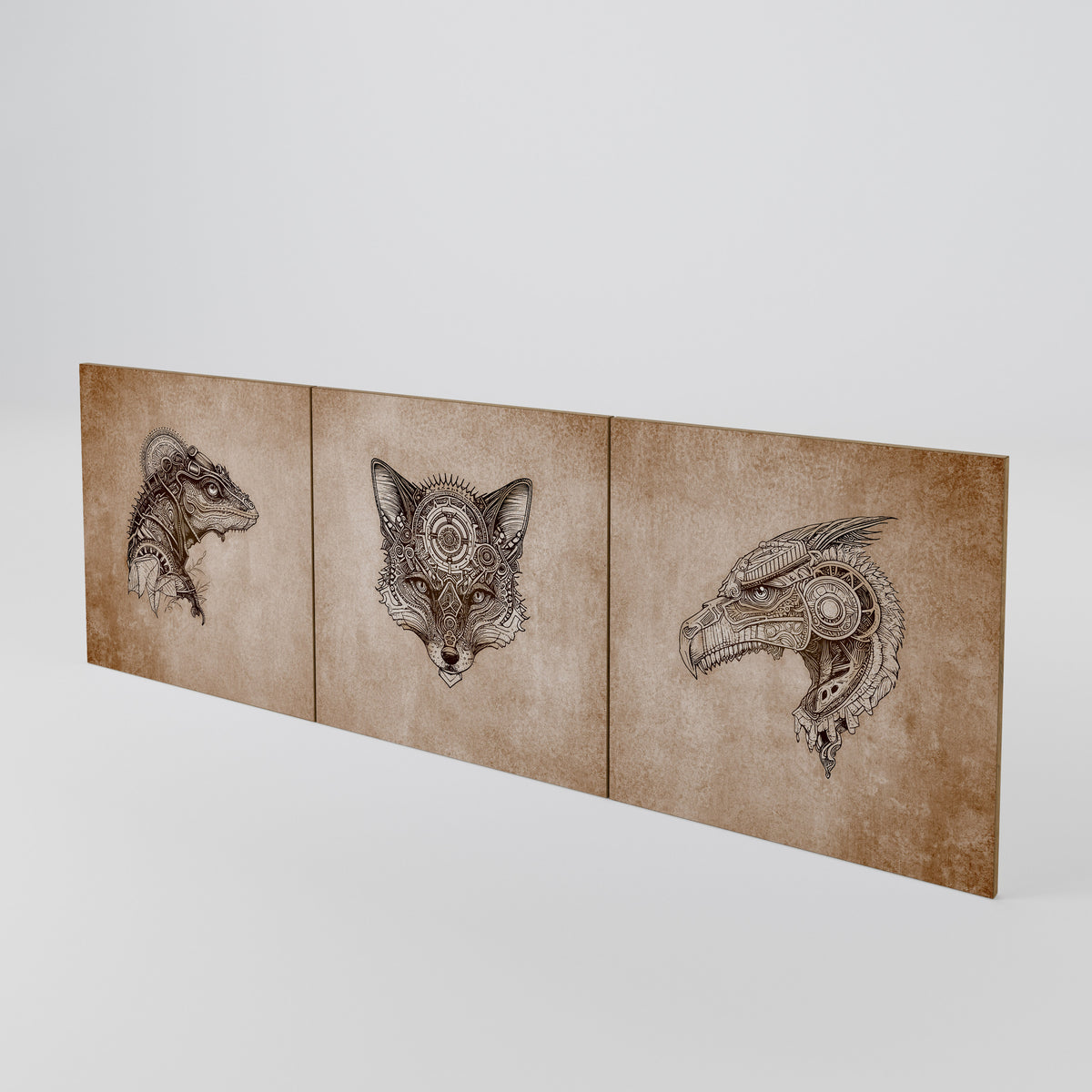 STEAMPUNK CLAN Conjunto de 3 Portas para Aparador