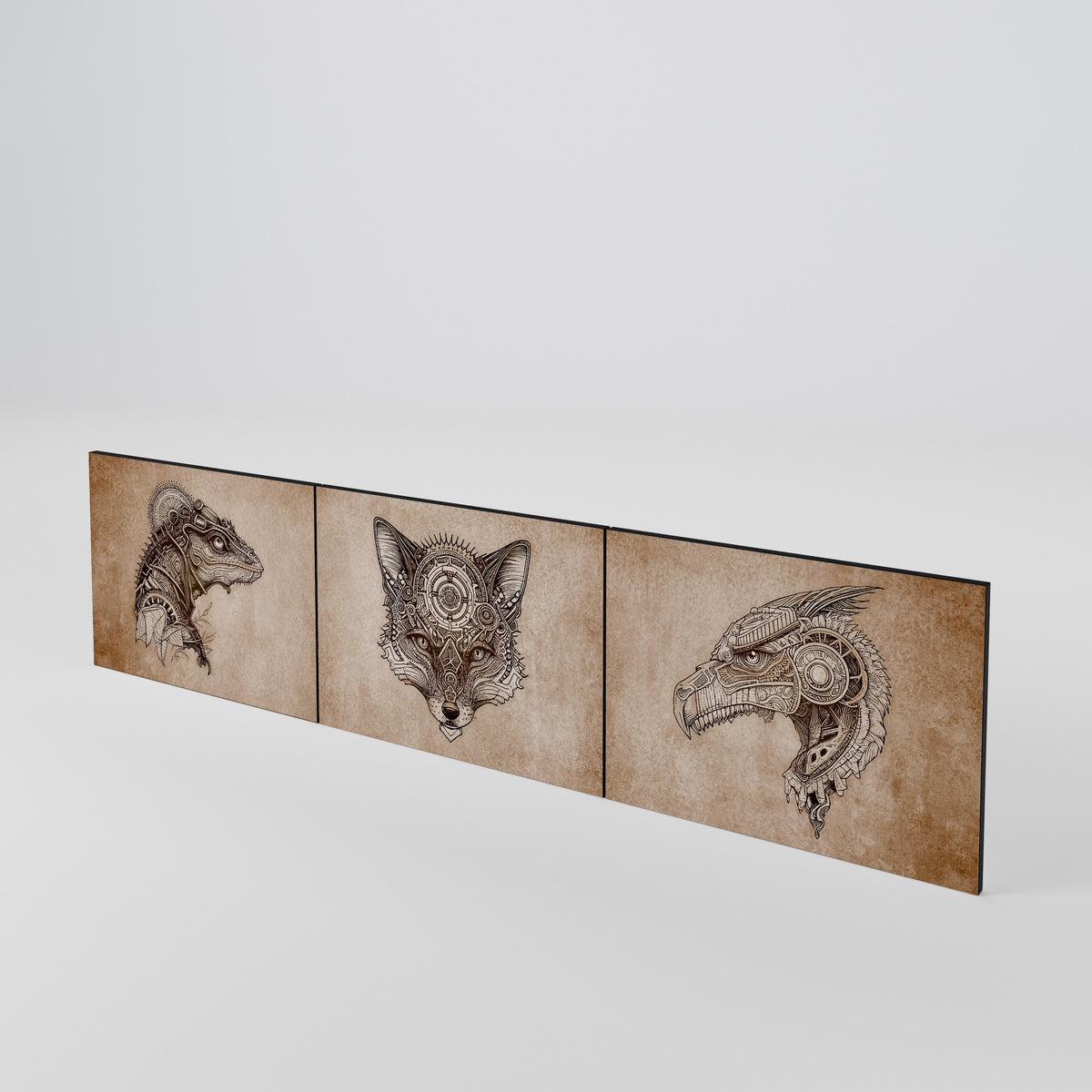 STEAMPUNK CLAN Conjunto de 3 Portas para Móvel de TV
