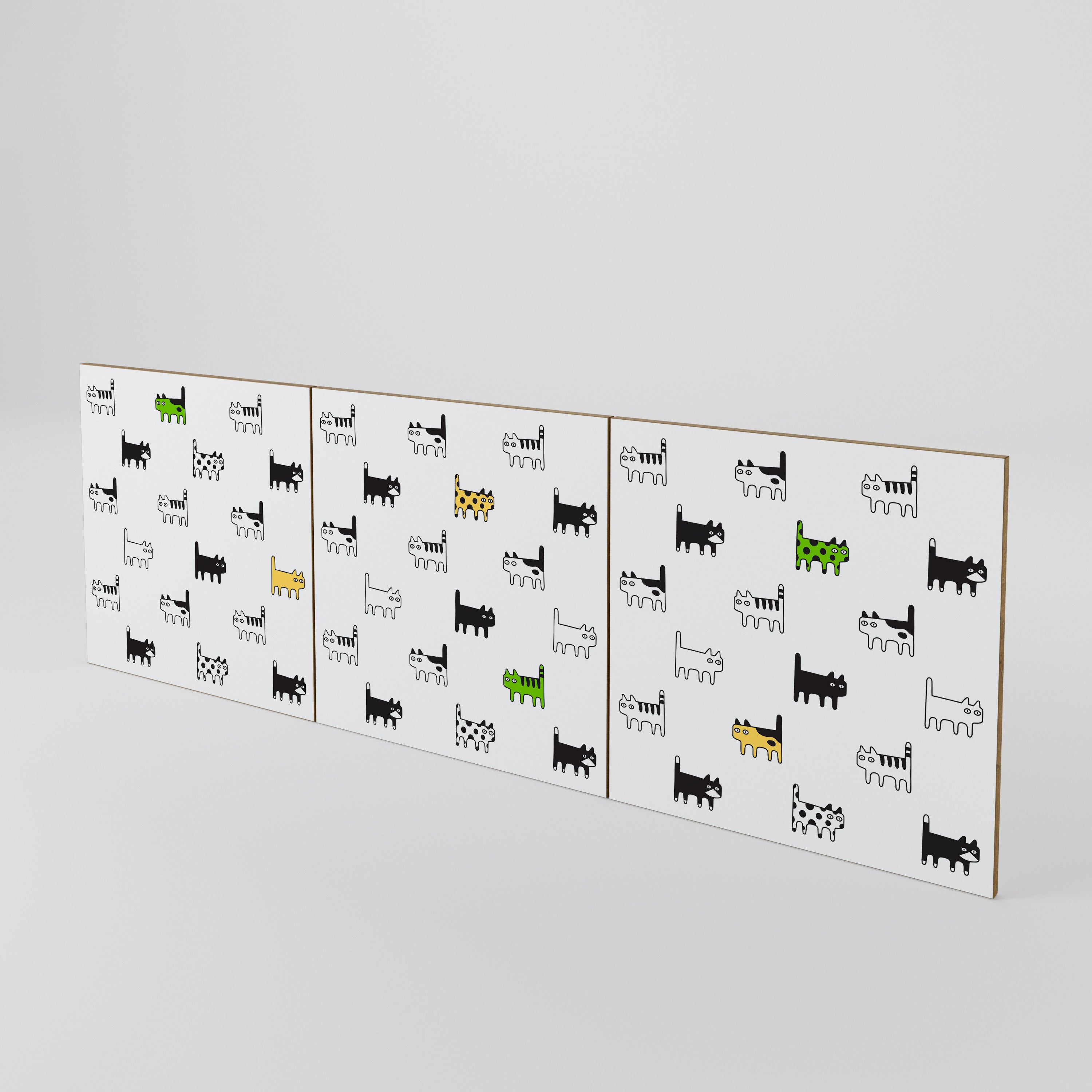 CATS COMPILATION Conjunto de 3 Portas para Aparador